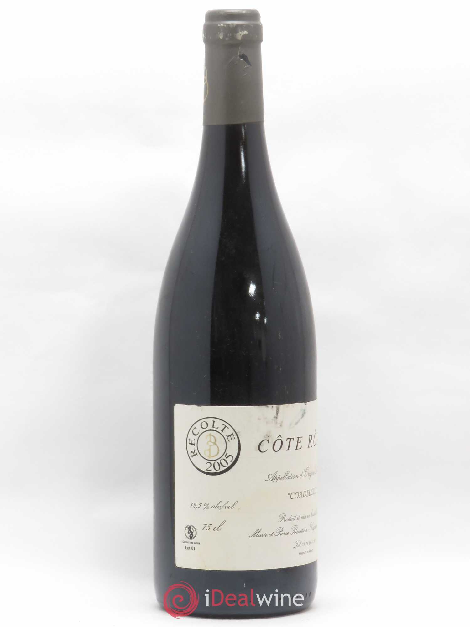 Côte-Rôtie Cordeloux Marie et Pierre Bénetière (Domaine) 2005 - Lot de 1 bouteille - 1