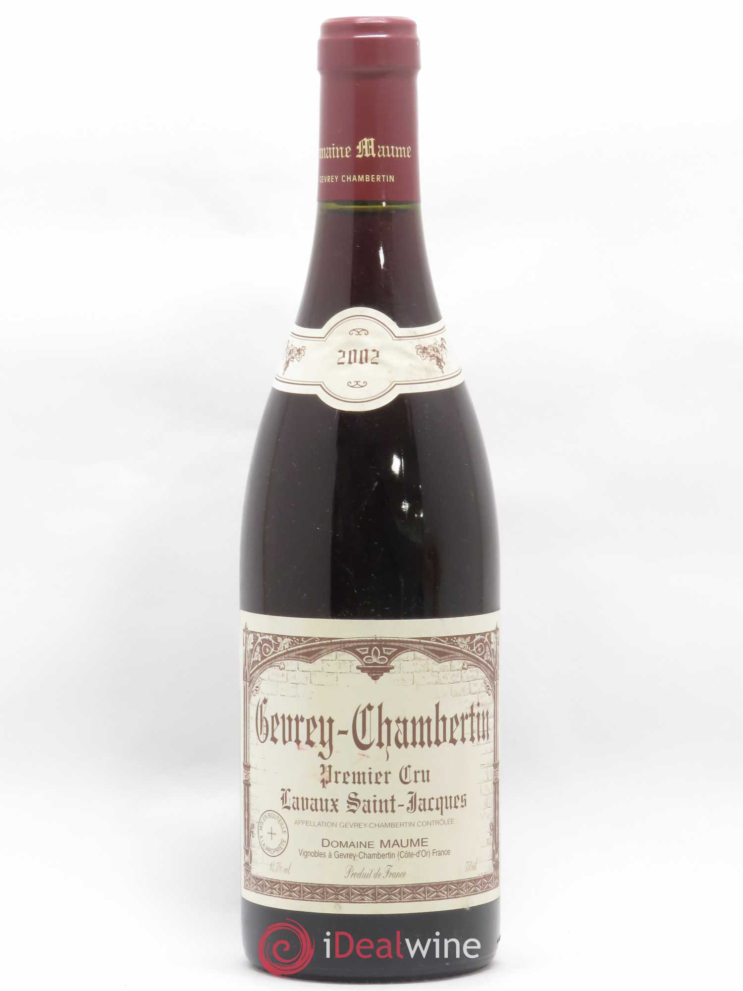 Gevrey-Chambertin 1er Cru Lavaux Saint Jacques Maume (Domaine) 2002 - Lot de 1 bouteille - 0