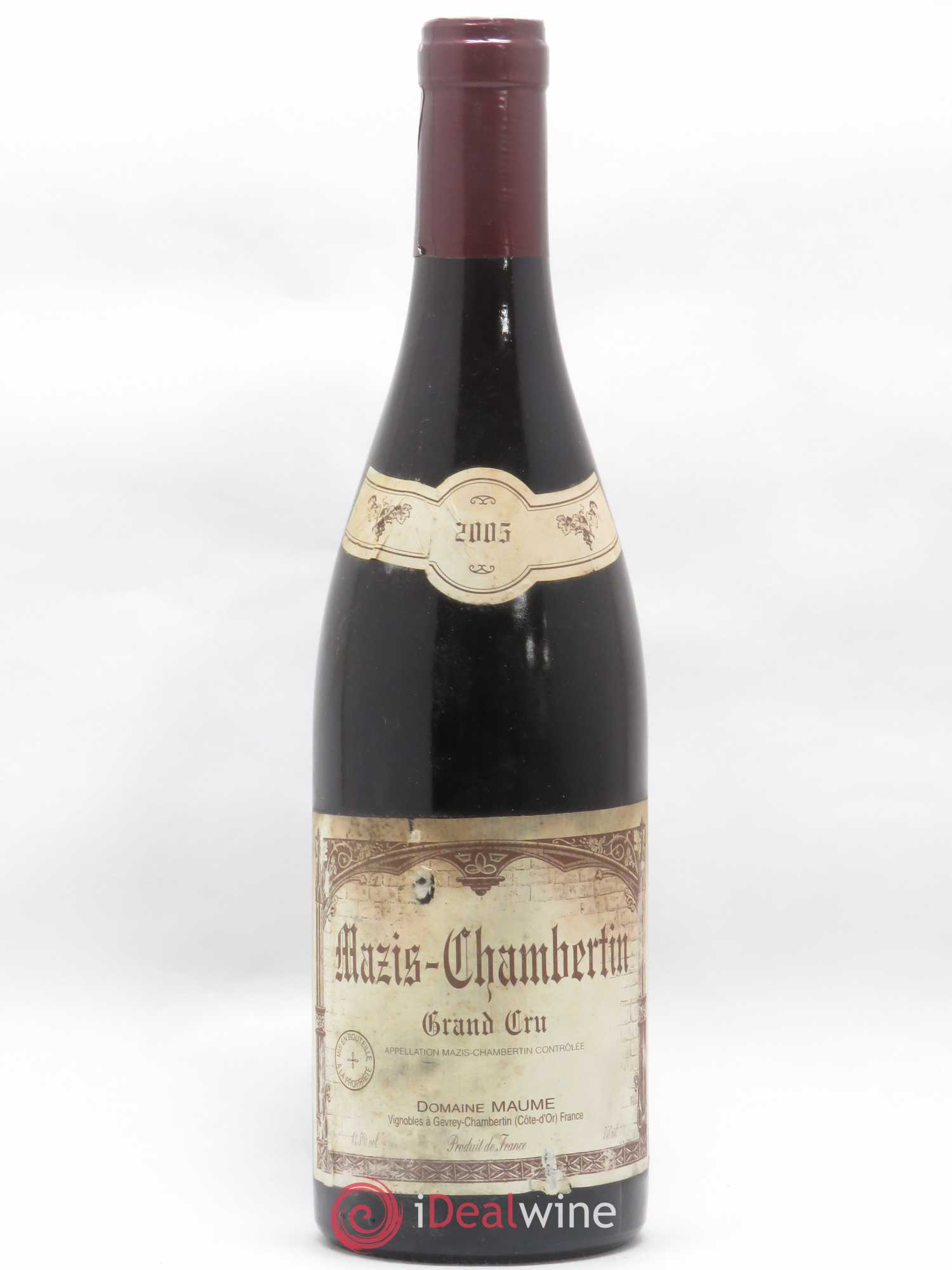Mazis-Chambertin Grand Cru Maume 2005 - Lot de 1 bouteille - 0