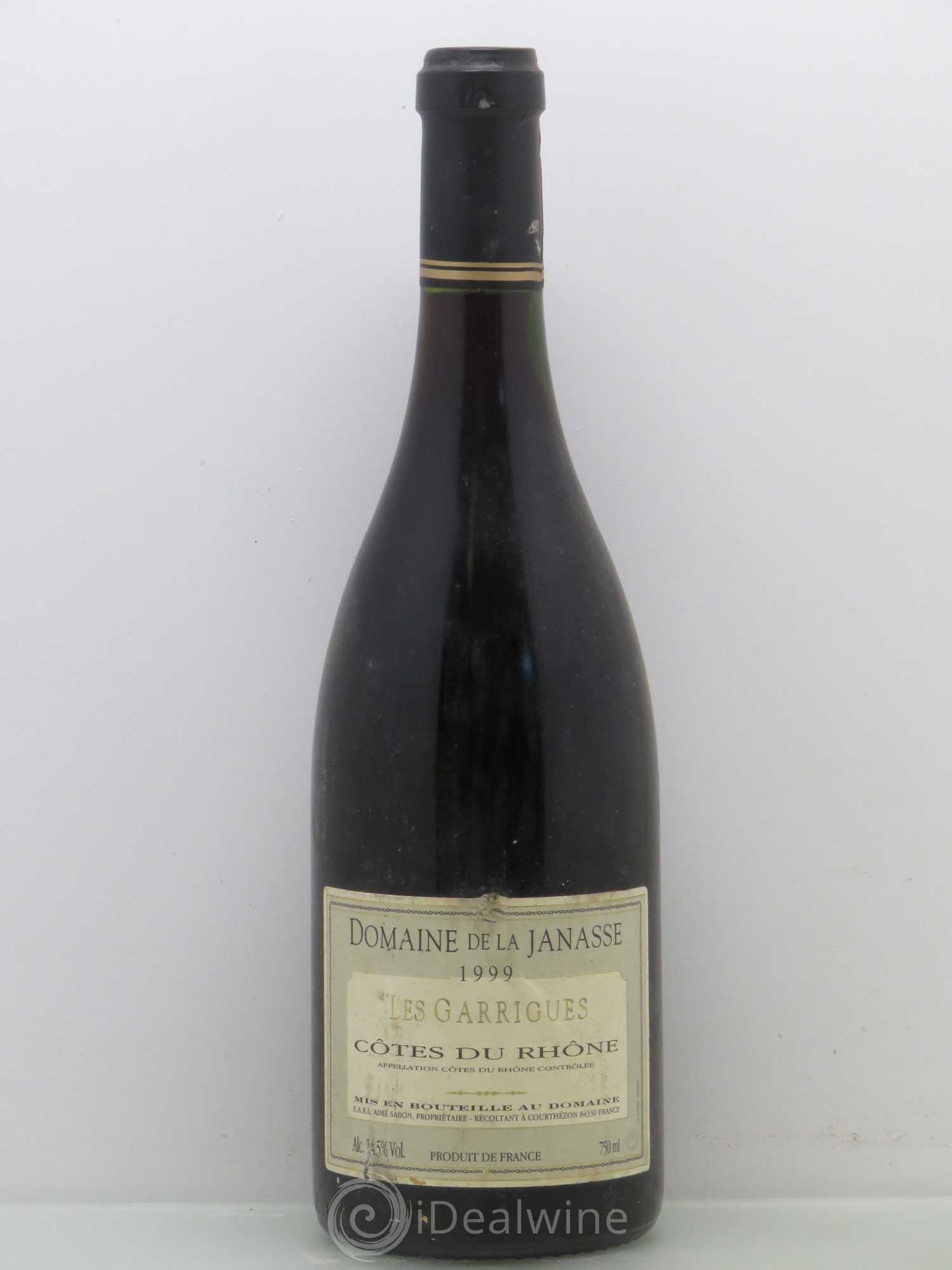 Côtes-du-Rhône La Janasse (Domaine de) Aimé Sabon Les Garrigues 1999 - Lotto di 1 bottiglia - 0