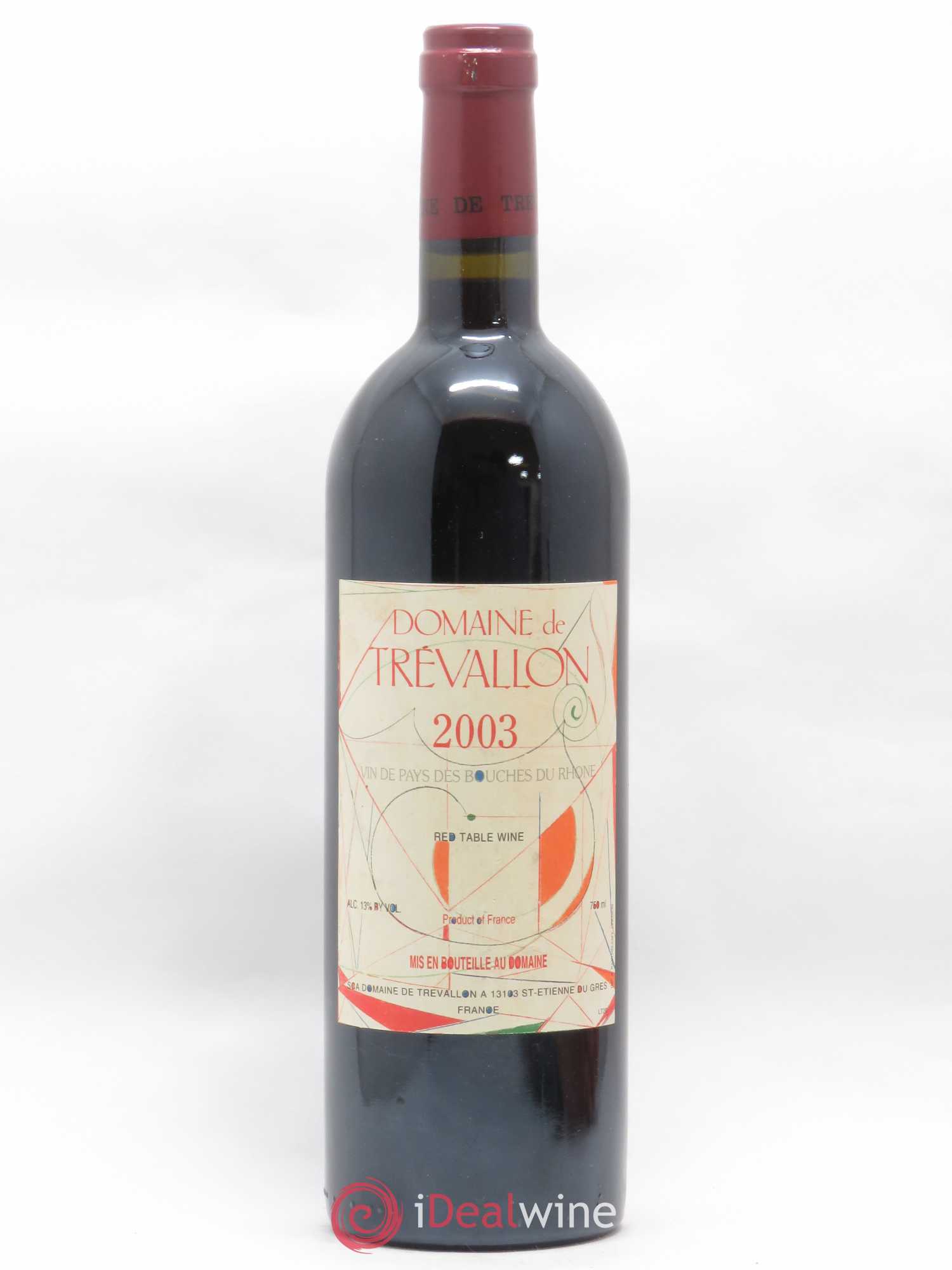 VDP Bouches du Rhône Trévallon (Domaine de) Eloi Dürrbach 2003 - Lot de 1 bouteille - 0