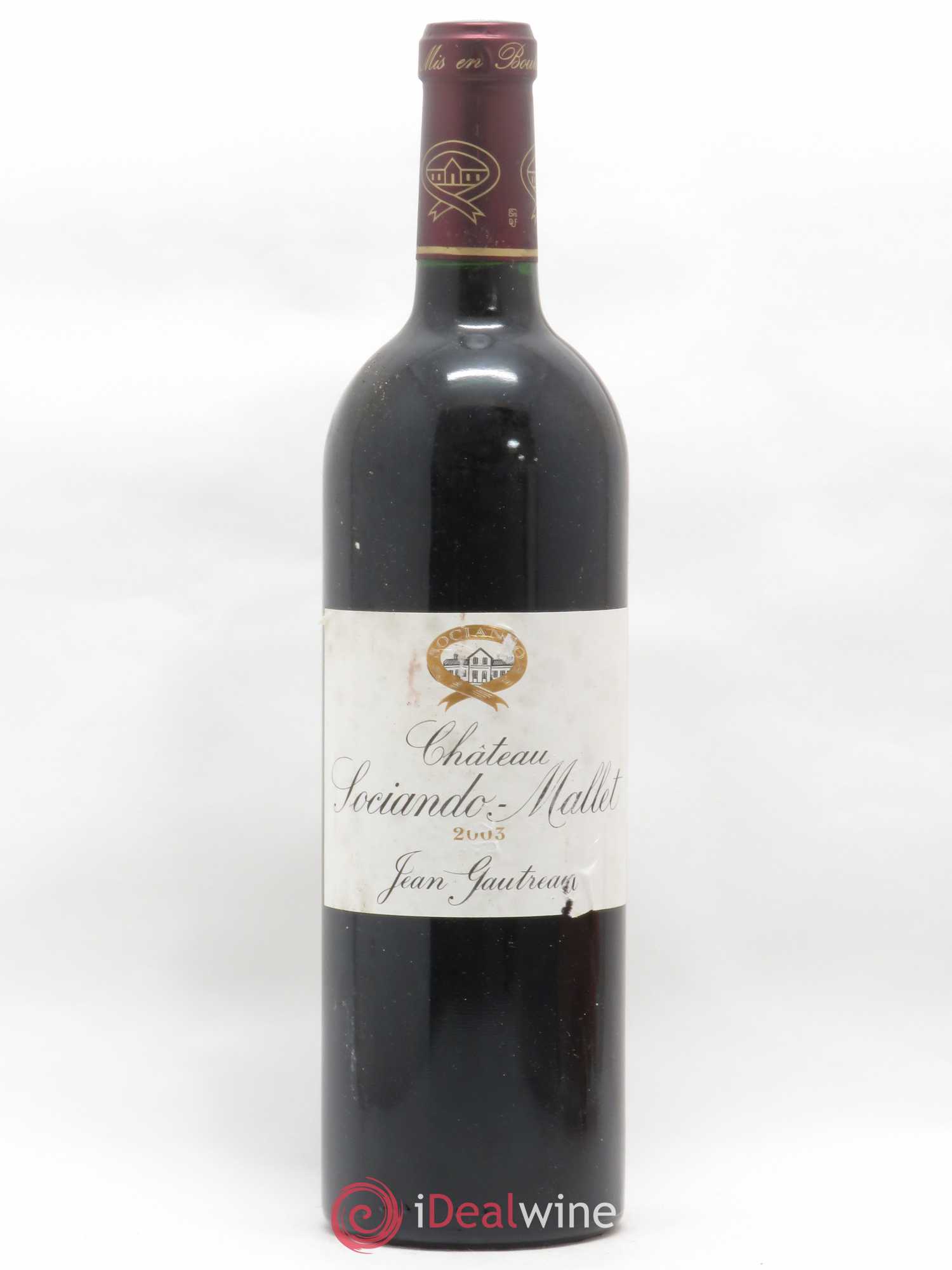 Château Sociando Mallet 2003 - Lot de 1 bouteille - 0