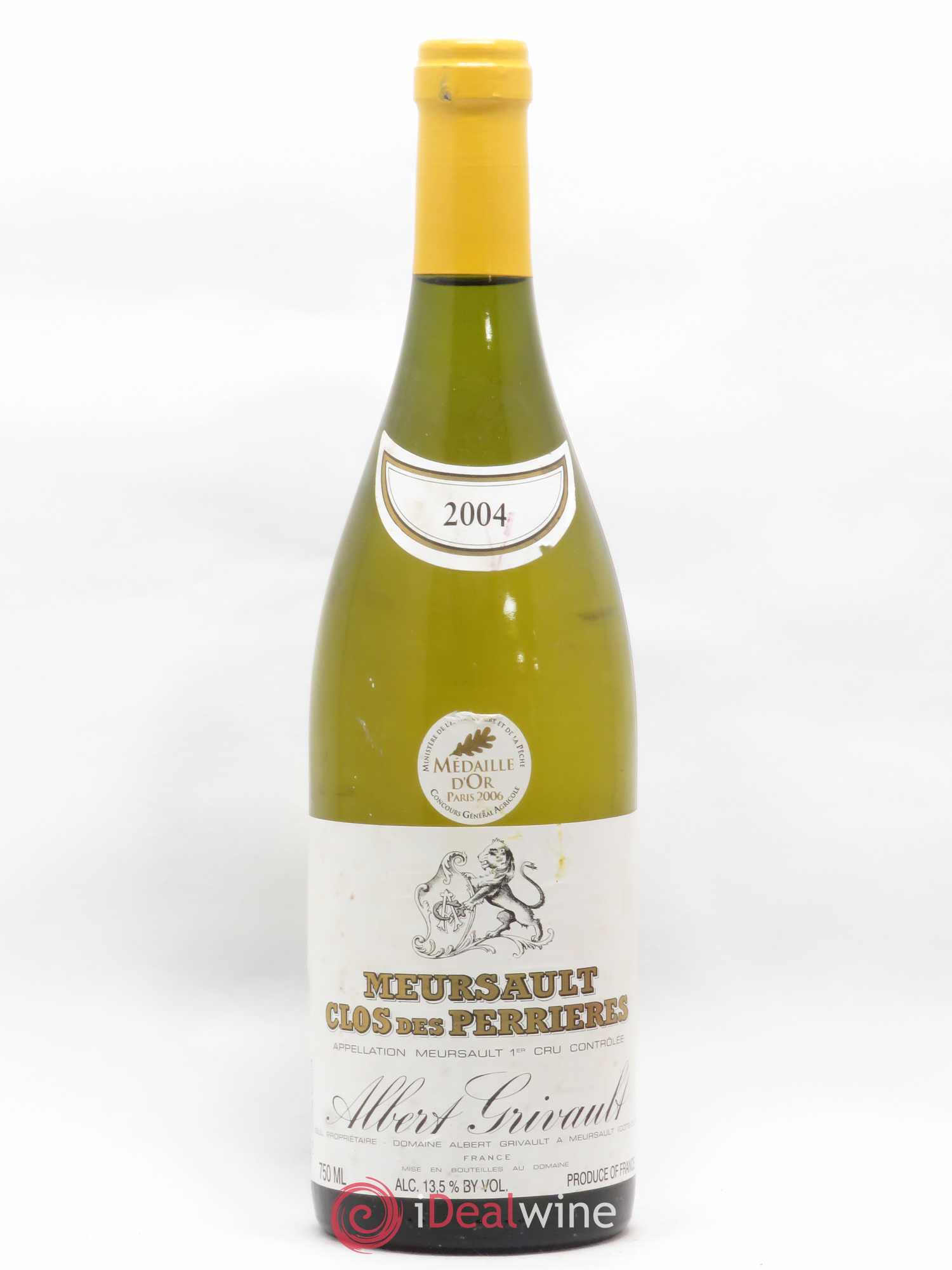 Meursault 1er Cru Clos des Perrières Monopole Albert Grivault 2004 - Lot de 1 bouteille - 0