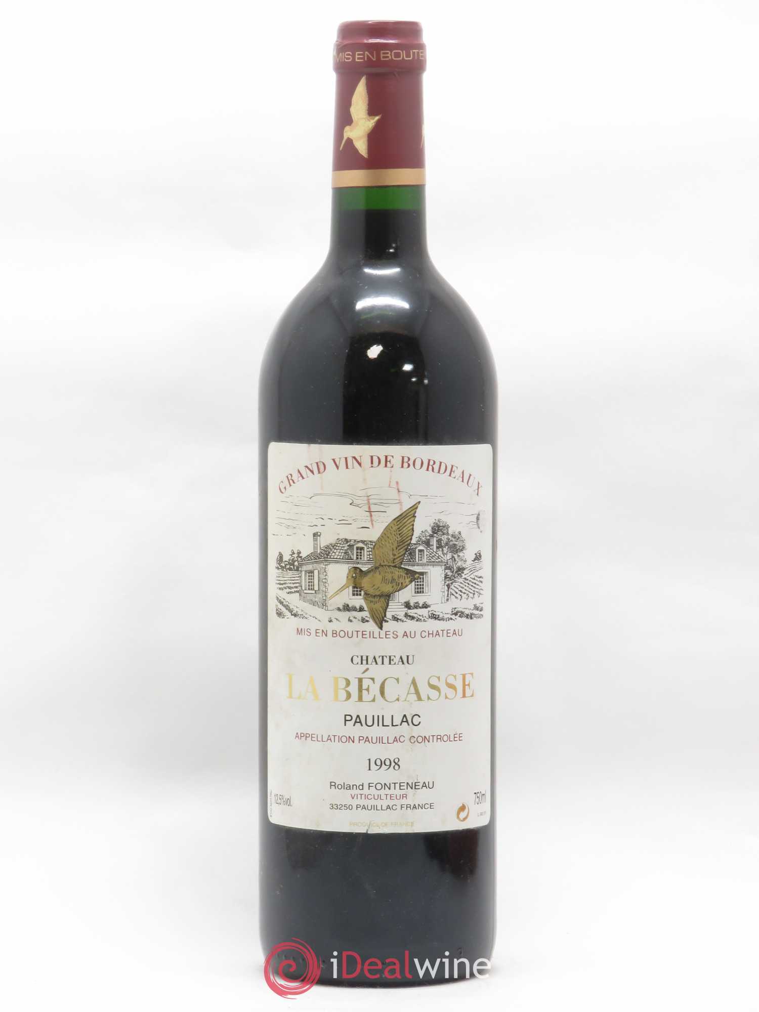 Château la Bécasse 1998 - Lot de 1 bouteille - 0