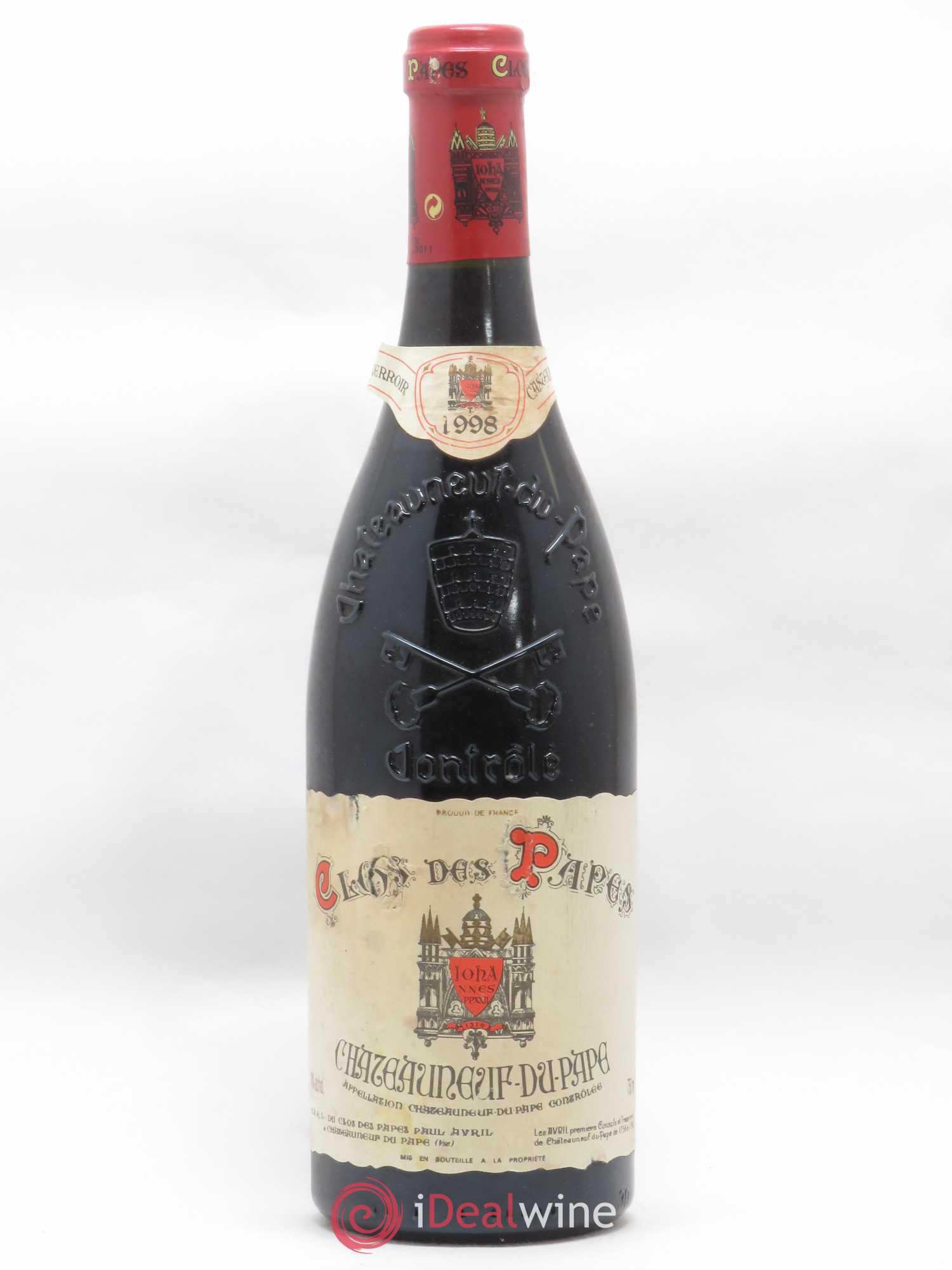 Châteauneuf-du-Pape Clos des Papes - Paul Avril 1998 - Lot de 1 bouteille - 0