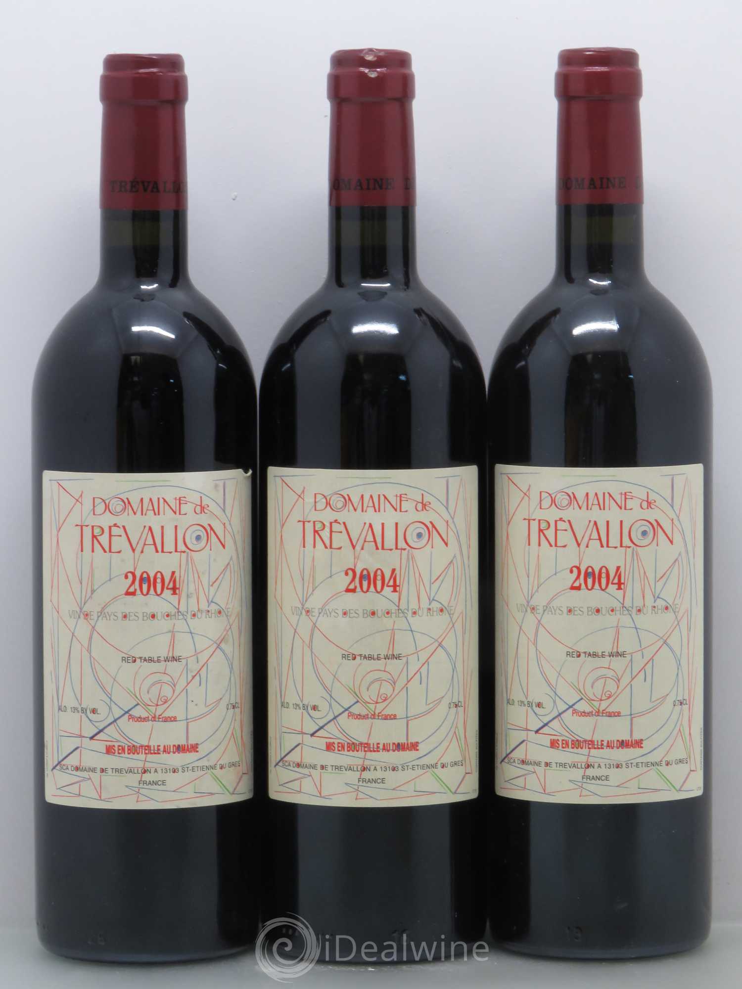 Coteaux d'Aix-en-Provence Trévallon (Domaine de) Eloi Dürrbach 2004 - Lot de 3 bouteilles - 0