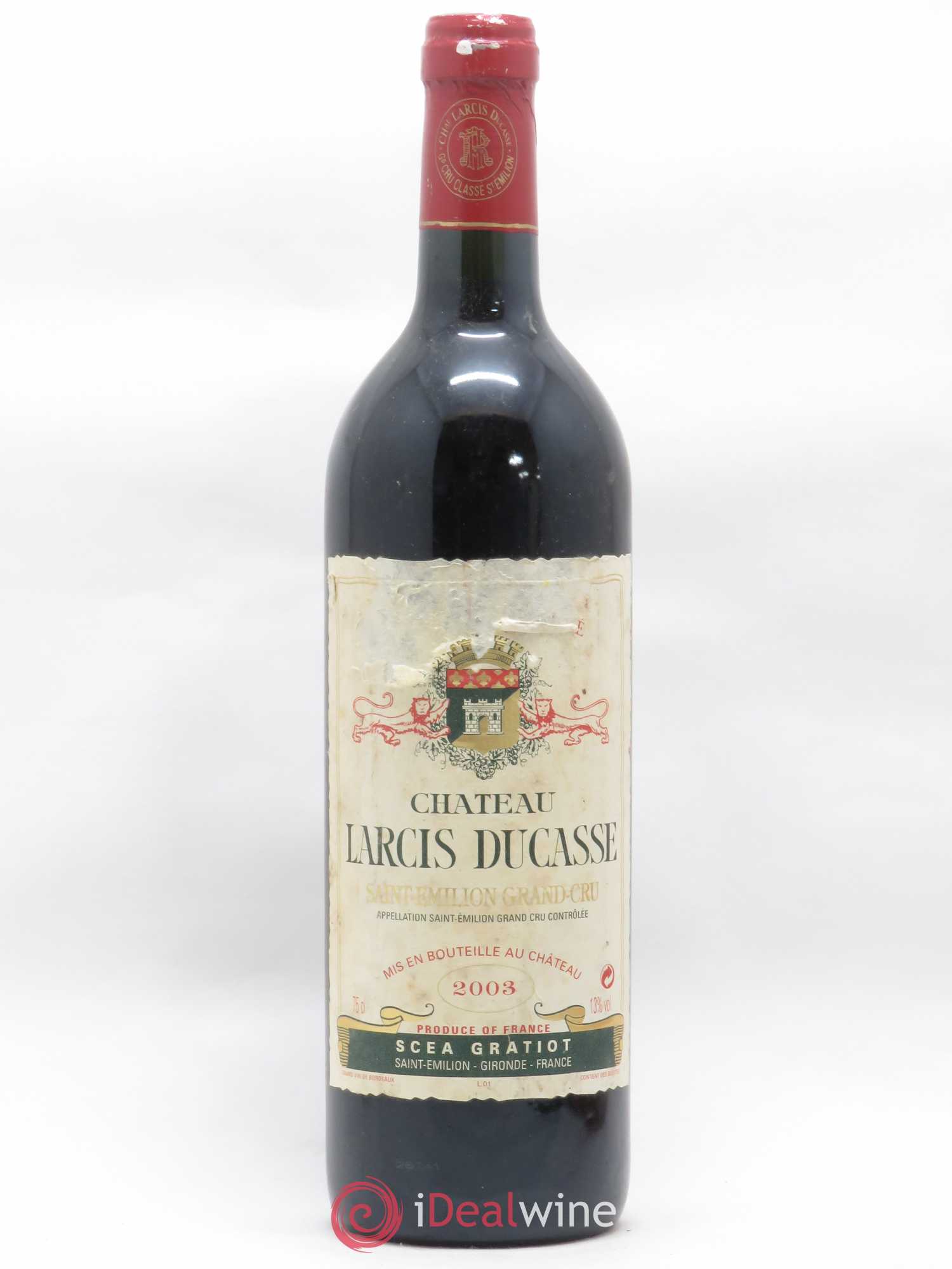 Château Larcis Ducasse 1er Grand Cru Classé B 2003 - Lot de 1 bouteille - 0