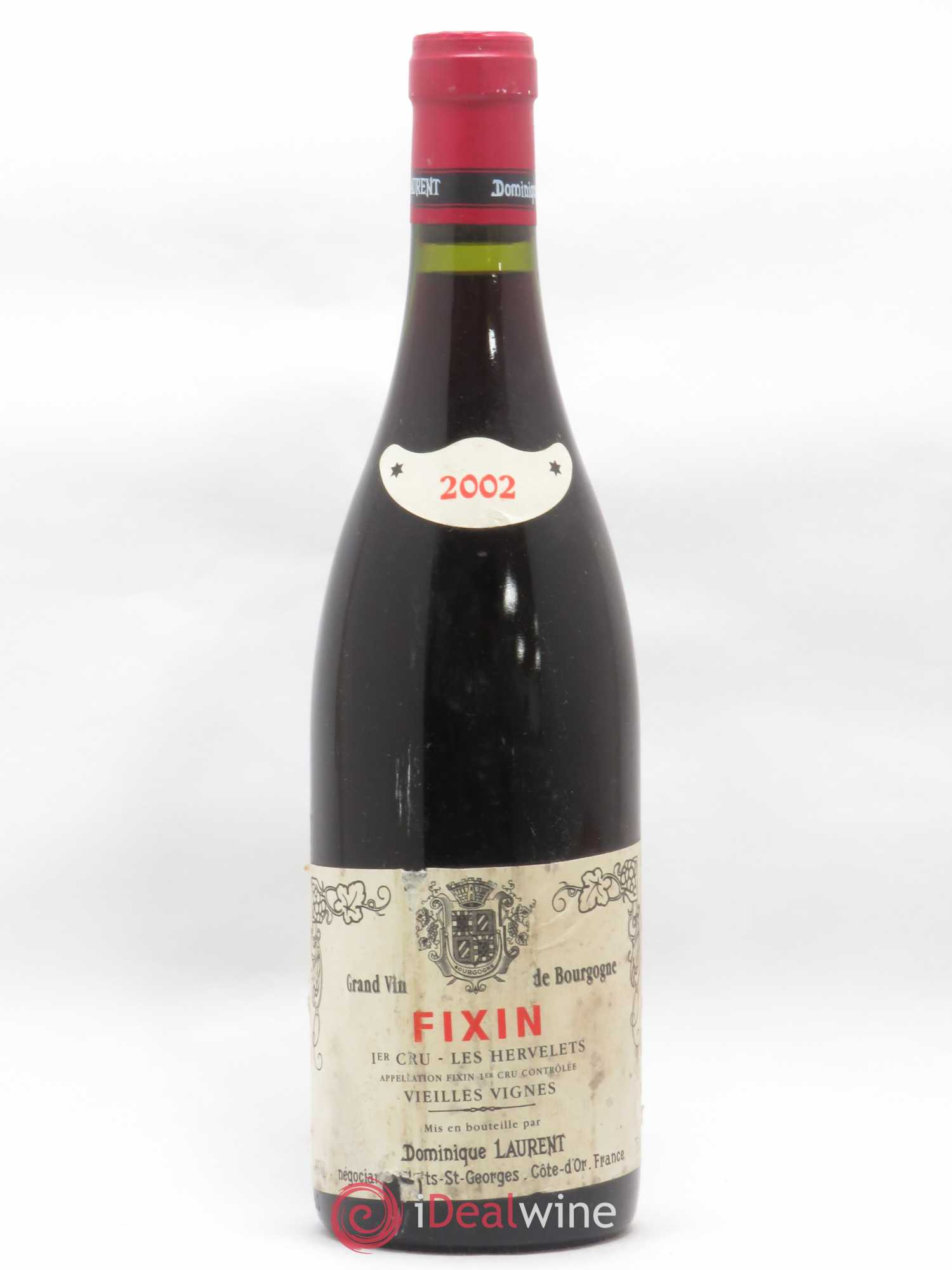 Fixin 1er Cru Les Hervelets Vieilles vignes Dominique Laurent 2002 - Posten von 1 Flasche - 0