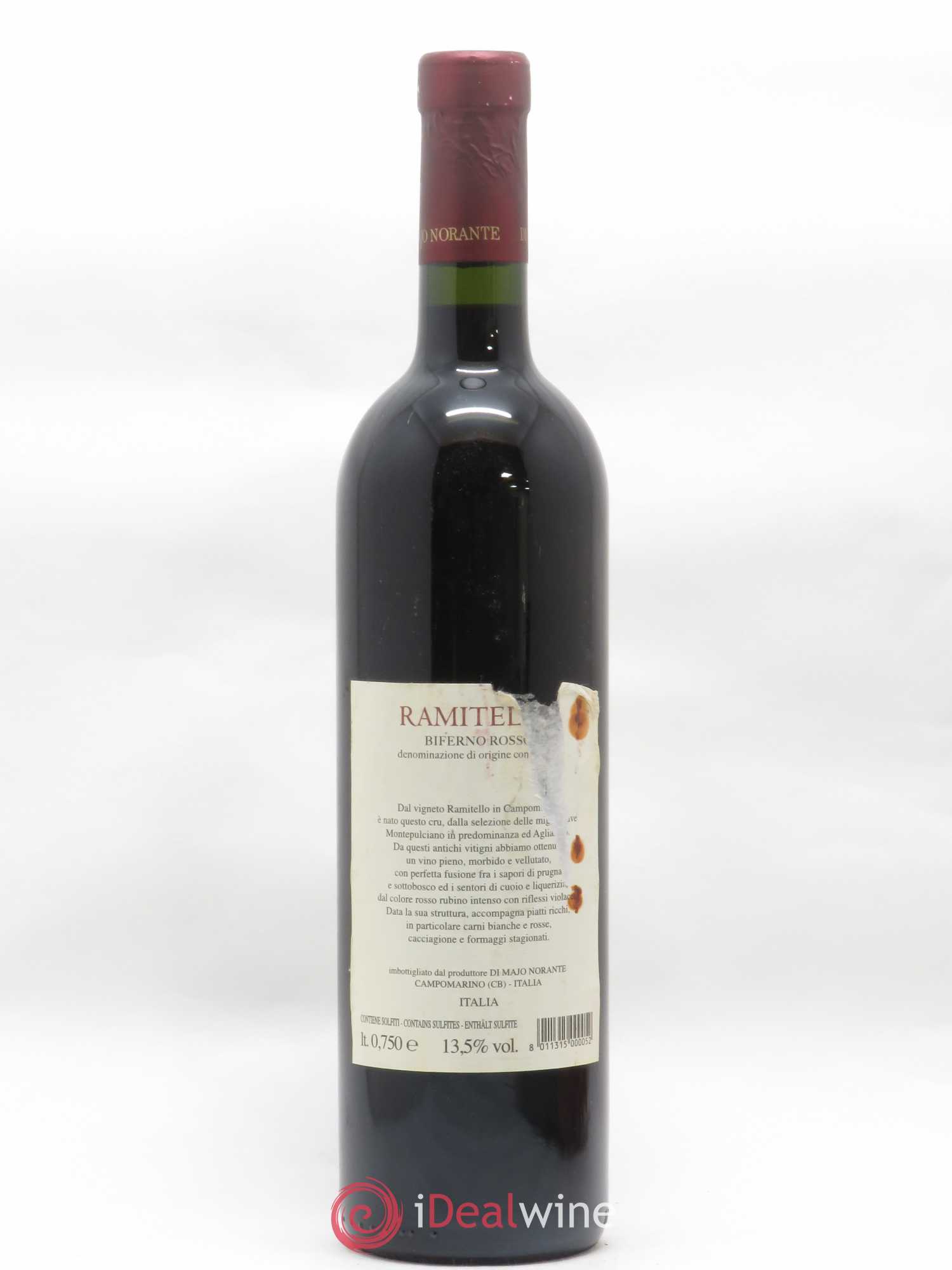 Italie Biferno Rosso DOC Ramitello Di Majo Norante 2003 - Posten von 1 Flasche - 1