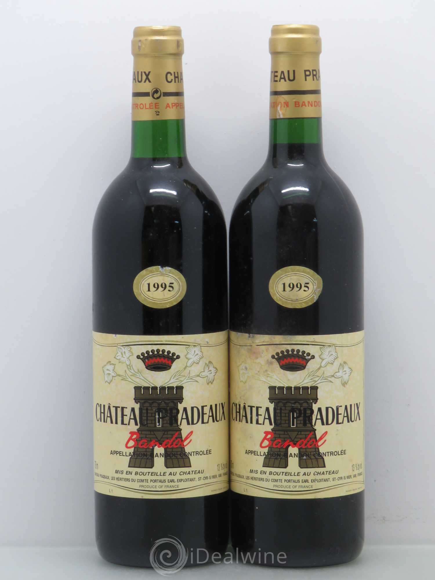 Bandol Château Pradeaux Famille Portalis 1995 - Lot de 2 bouteilles - 0