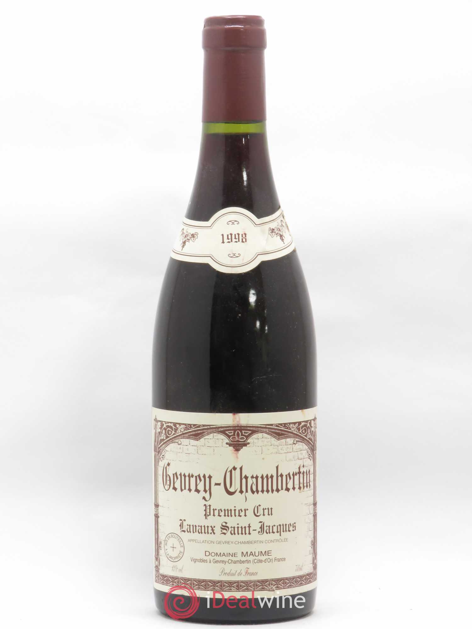 Gevrey-Chambertin 1er Cru Lavaux Saint Jacques Maume (Domaine) 1998 - Lotto di 1 bottiglia - 0