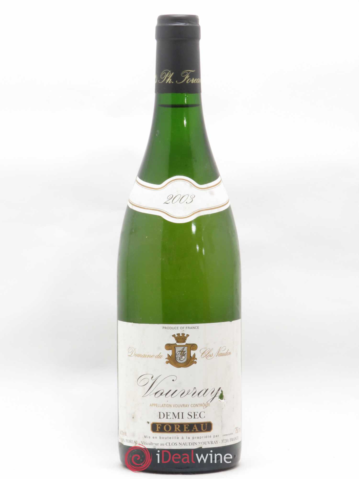 Vouvray Demi-Sec Clos Naudin - Philippe Foreau 2003 - Lot de 1 bouteille - 0