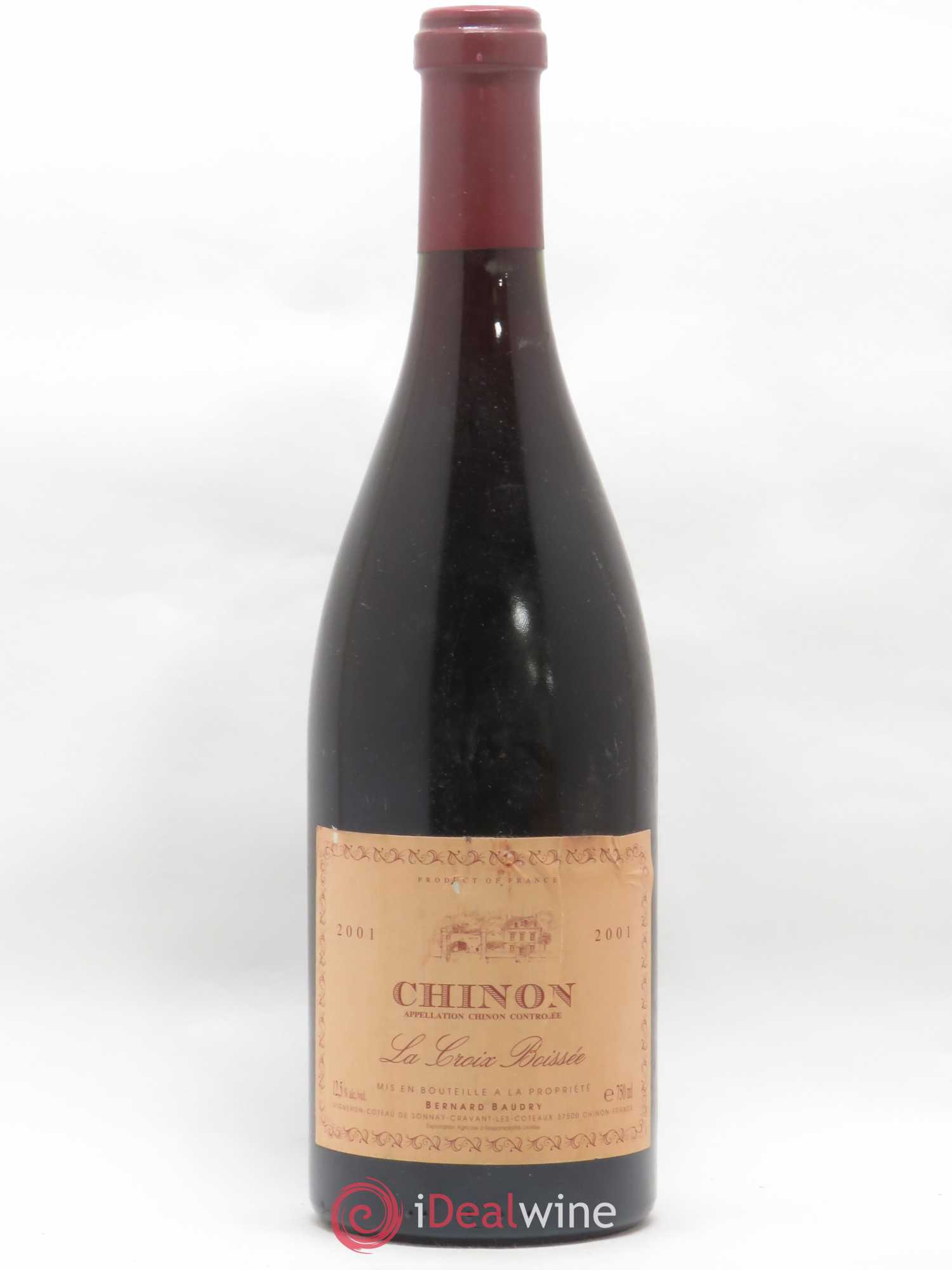Chinon La Croix Boissée Bernard Baudry 2001 - Lot de 1 bouteille - 0