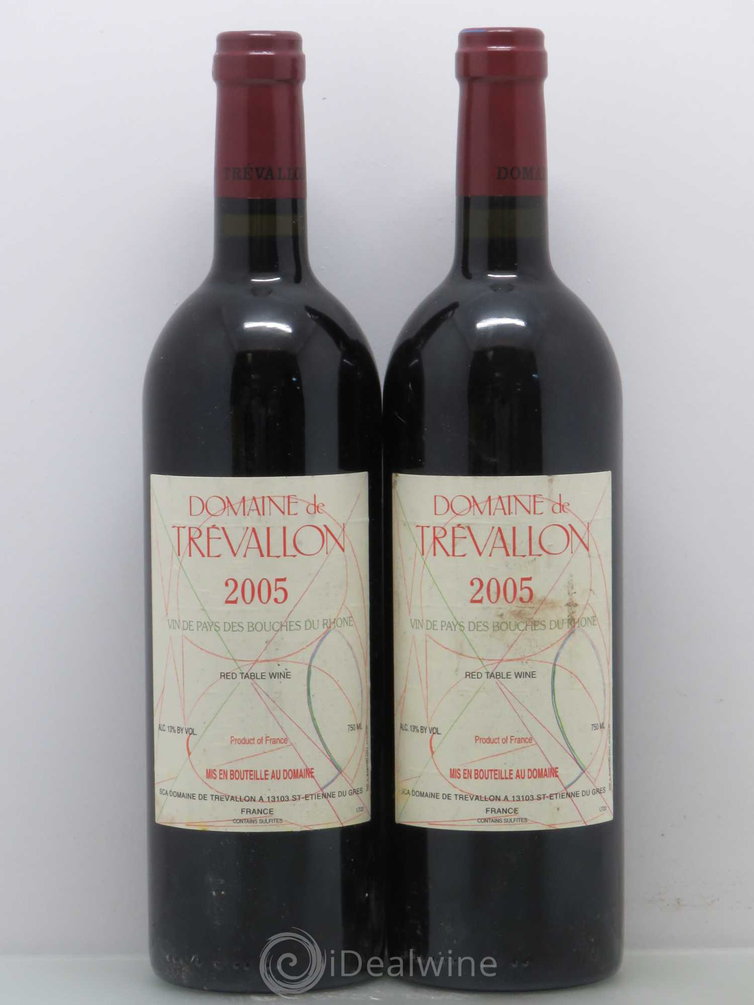 Coteaux d'Aix-en-Provence Trévallon (Domaine de) Eloi Dürrbach 2005 - Lot de 2 bouteilles - 0