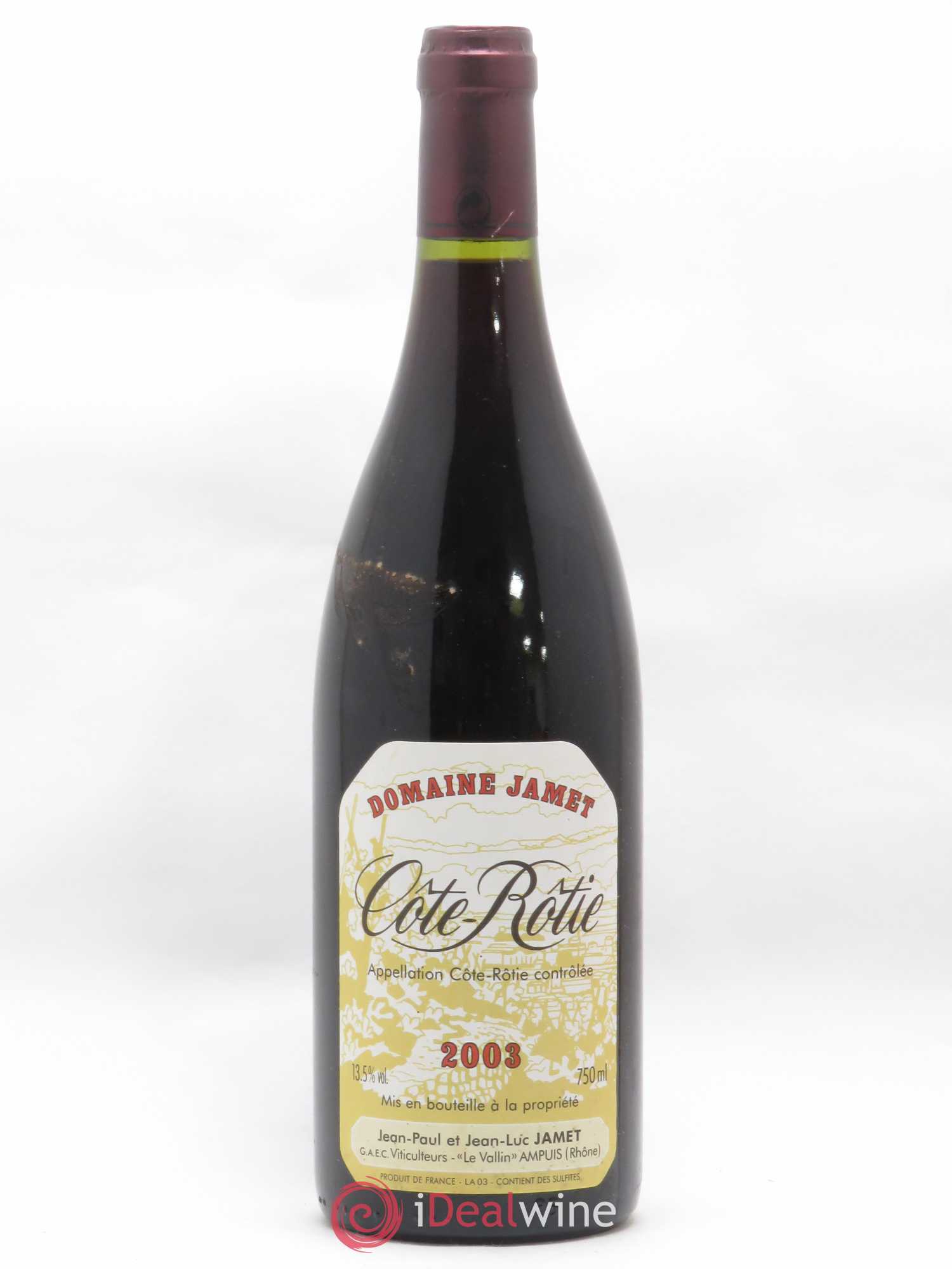 Côte-Rôtie Jamet (Domaine) 2003 - Lot de 1 bouteille - 0