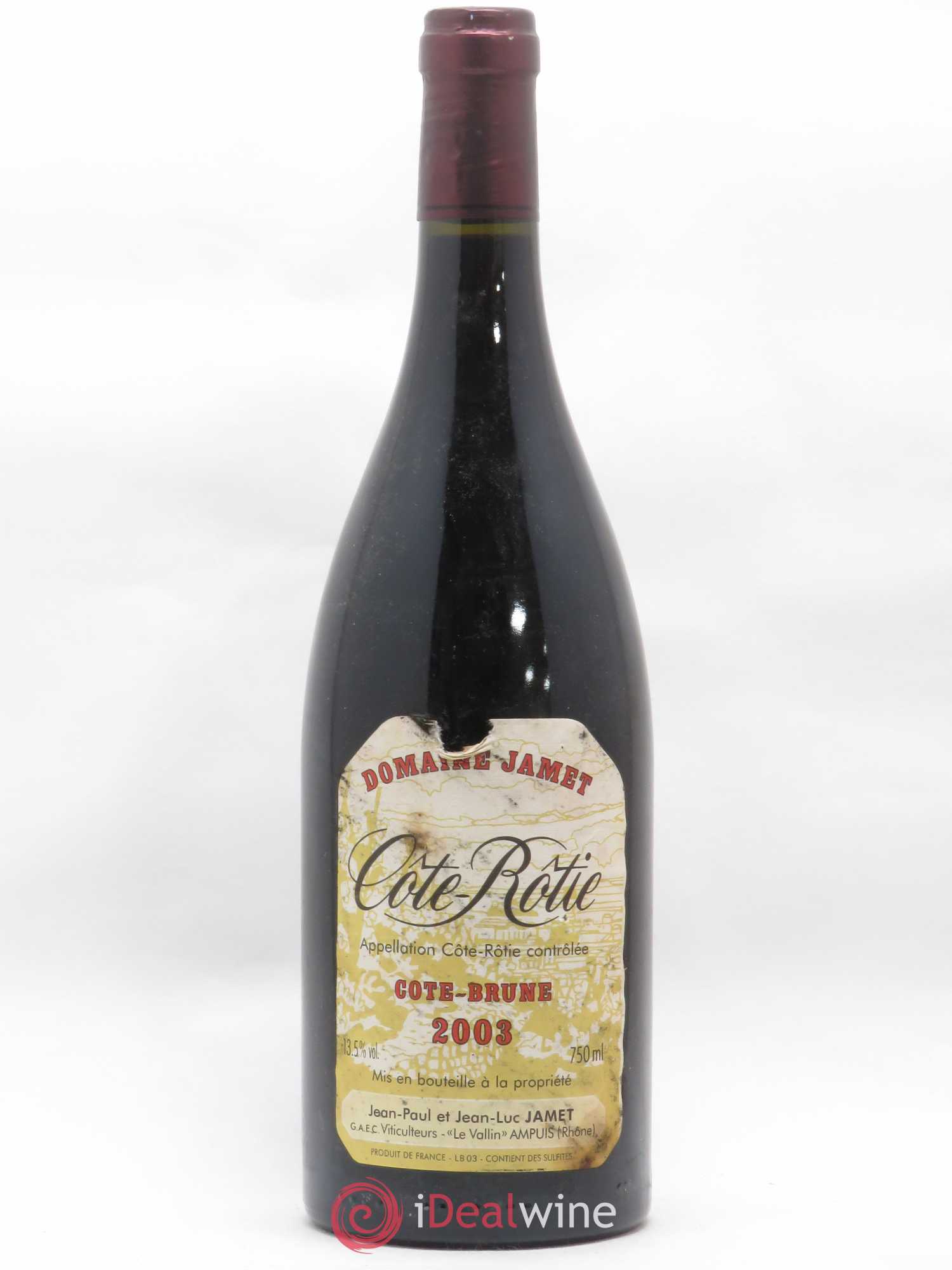 Côte-Rôtie Côte Brune Jamet (Domaine) 2003 - Lot de 1 bouteille - 0