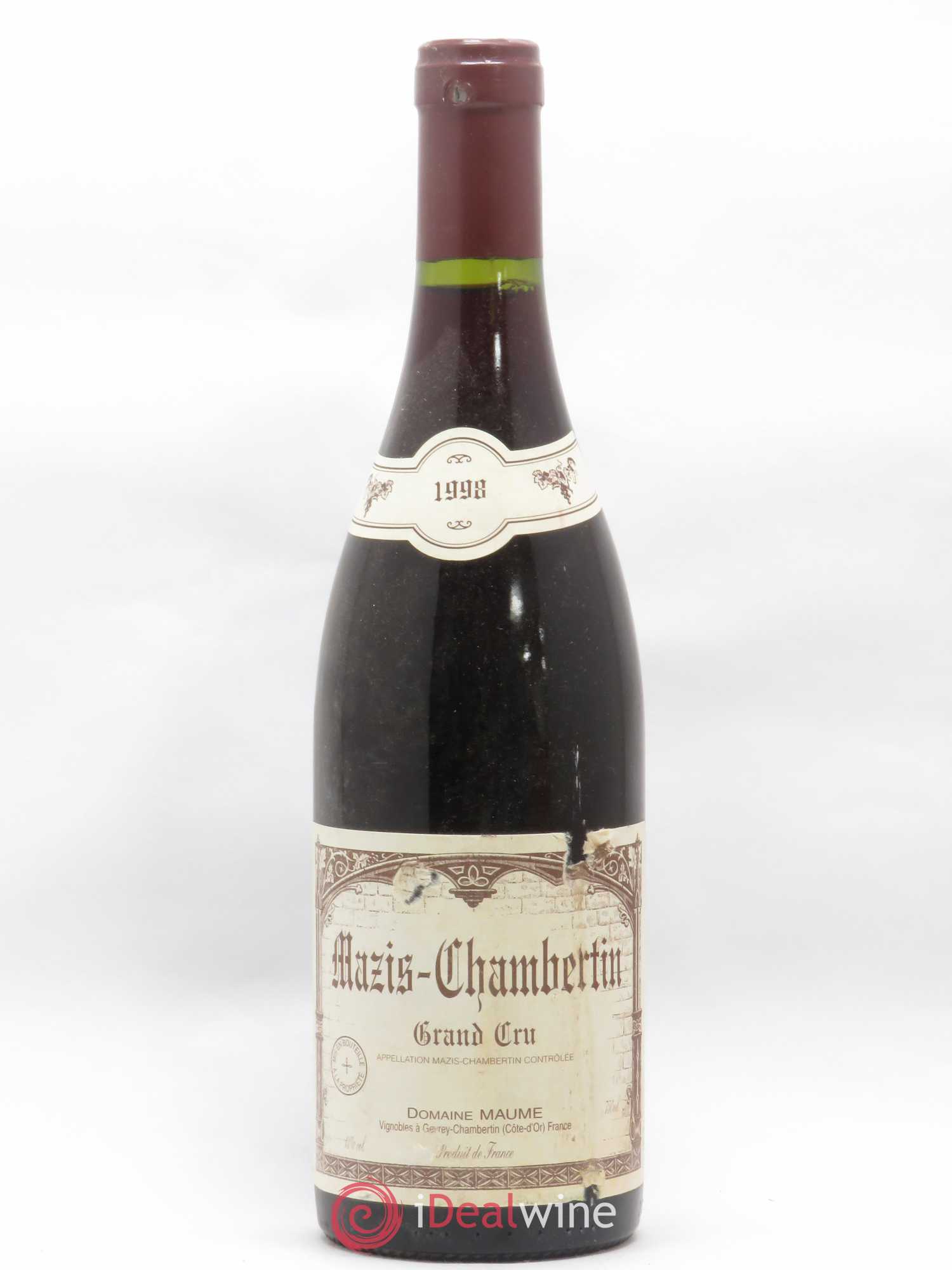 Mazis-Chambertin Grand Cru Maume 1998 - Lot de 1 bouteille - 0