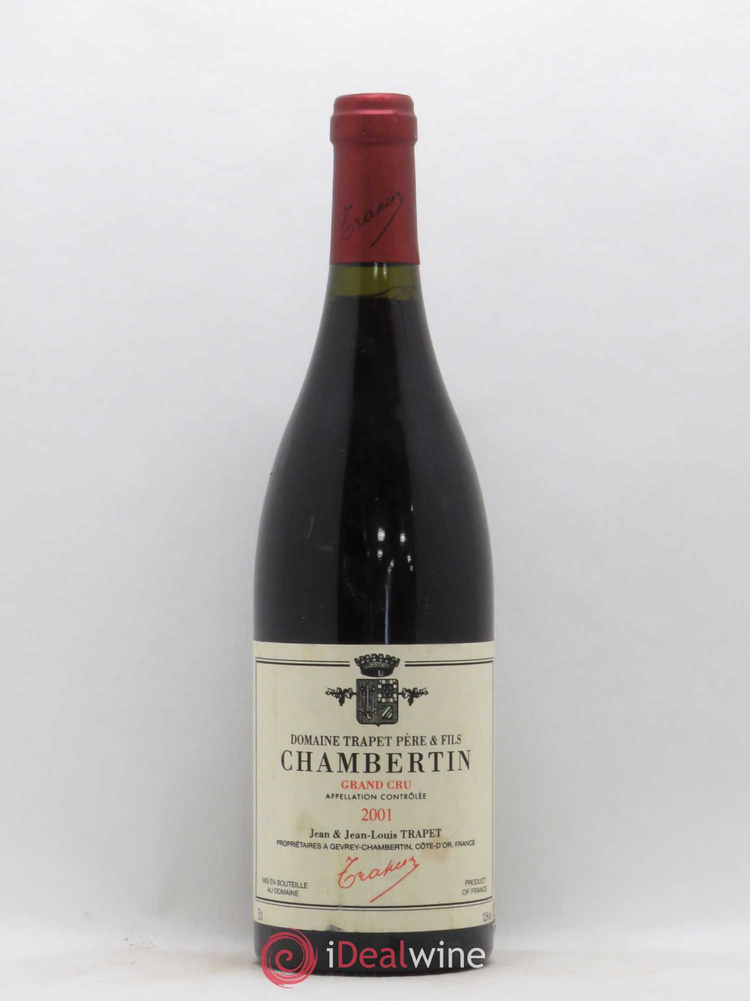 Chambertin Grand Cru Domaine Trapet 2001 - Lot de 1 bouteille - 0