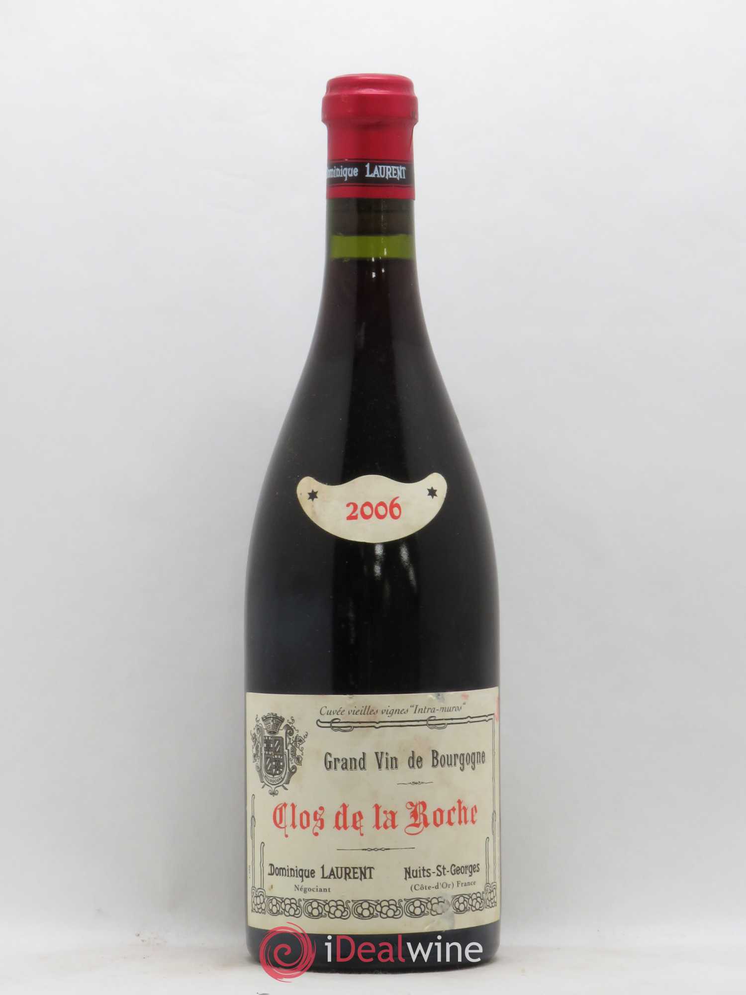 Clos de la Roche Grand Cru Vieilles vignes Intra-muros Dominique Laurent 2006 - Lot de 1 bouteille - 0