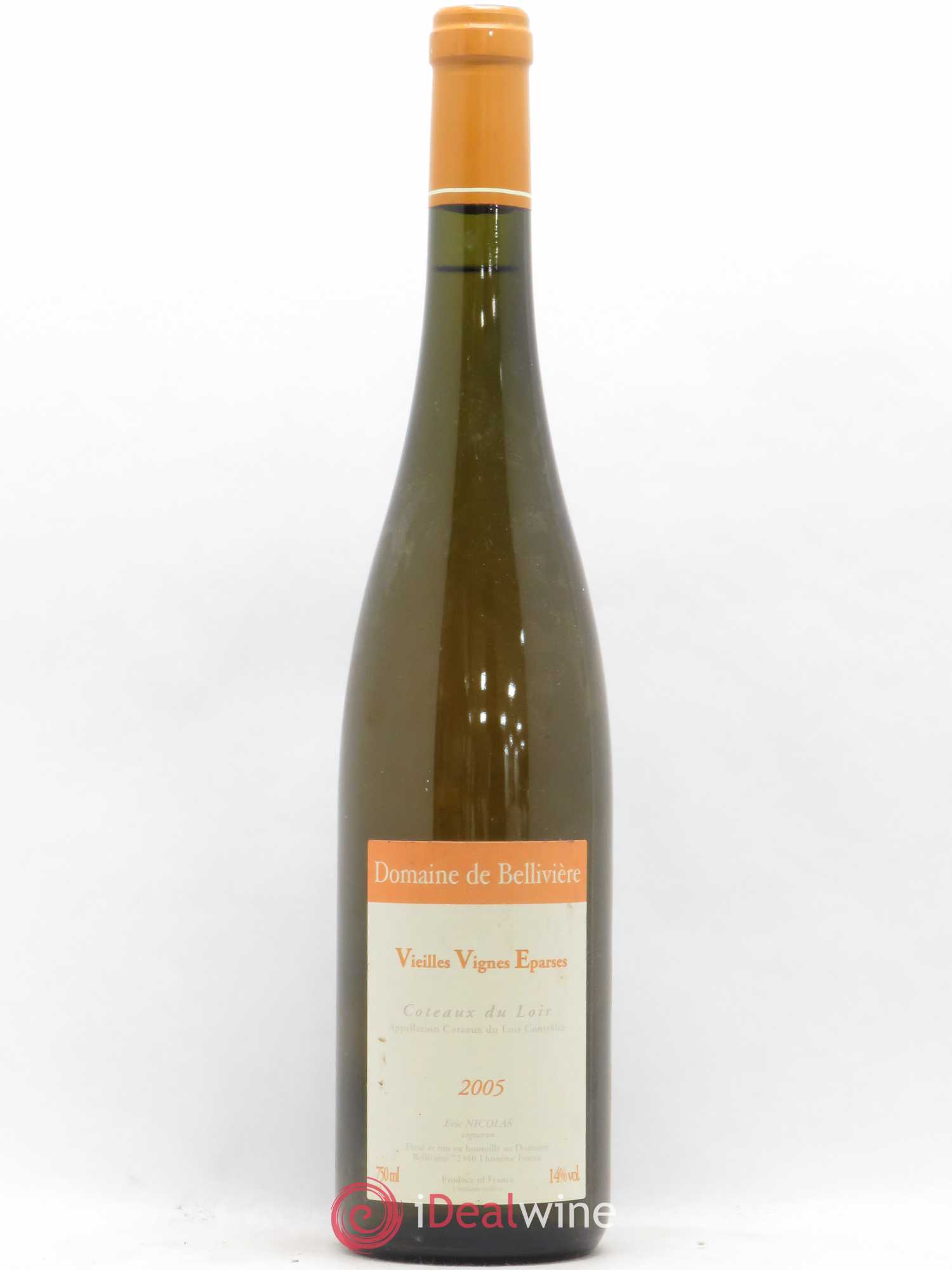 Coteaux du Loir Vieilles Vignes Eparses Domaine de Bellivière 2005 - Lot de 1 bouteille - 0