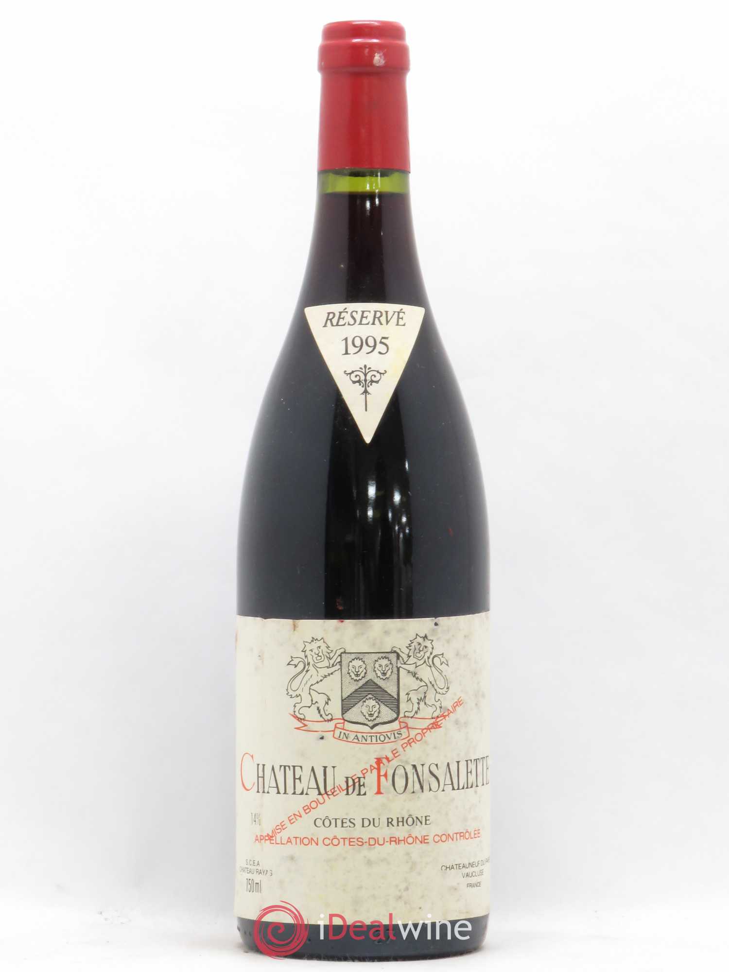 Côtes-du-Rhône Château de Fonsalette Emmanuel Reynaud 1995 - Lot de 1 bouteille - 0