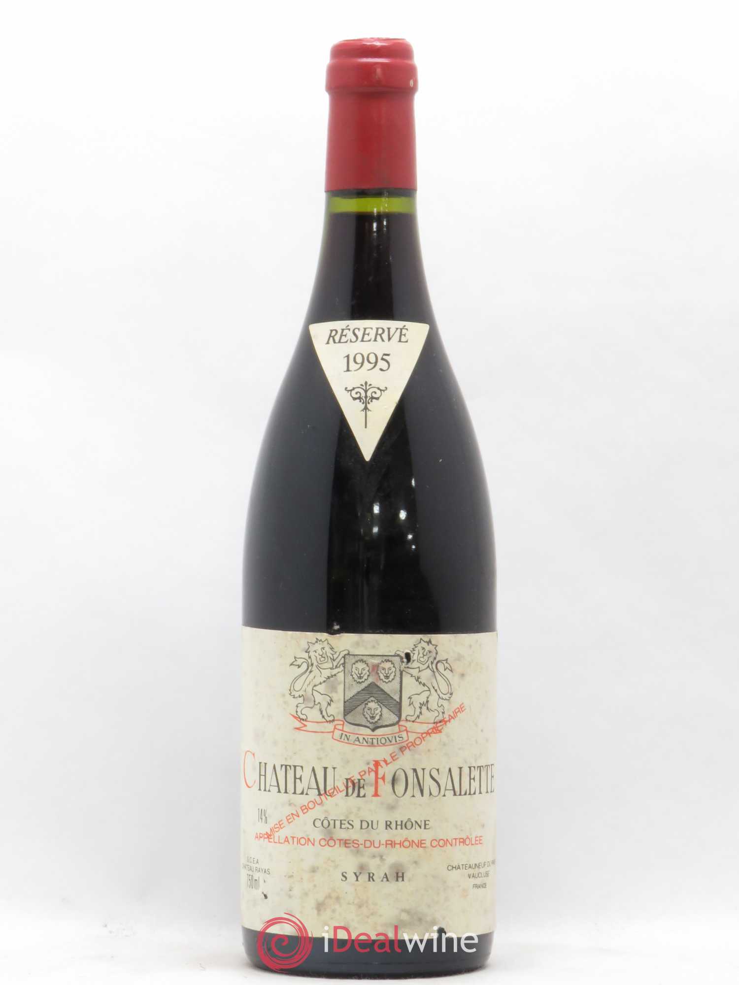 Côtes-du-Rhône Cuvée Syrah Château de Fonsalette 1995 - Lot de 1 bouteille - 0