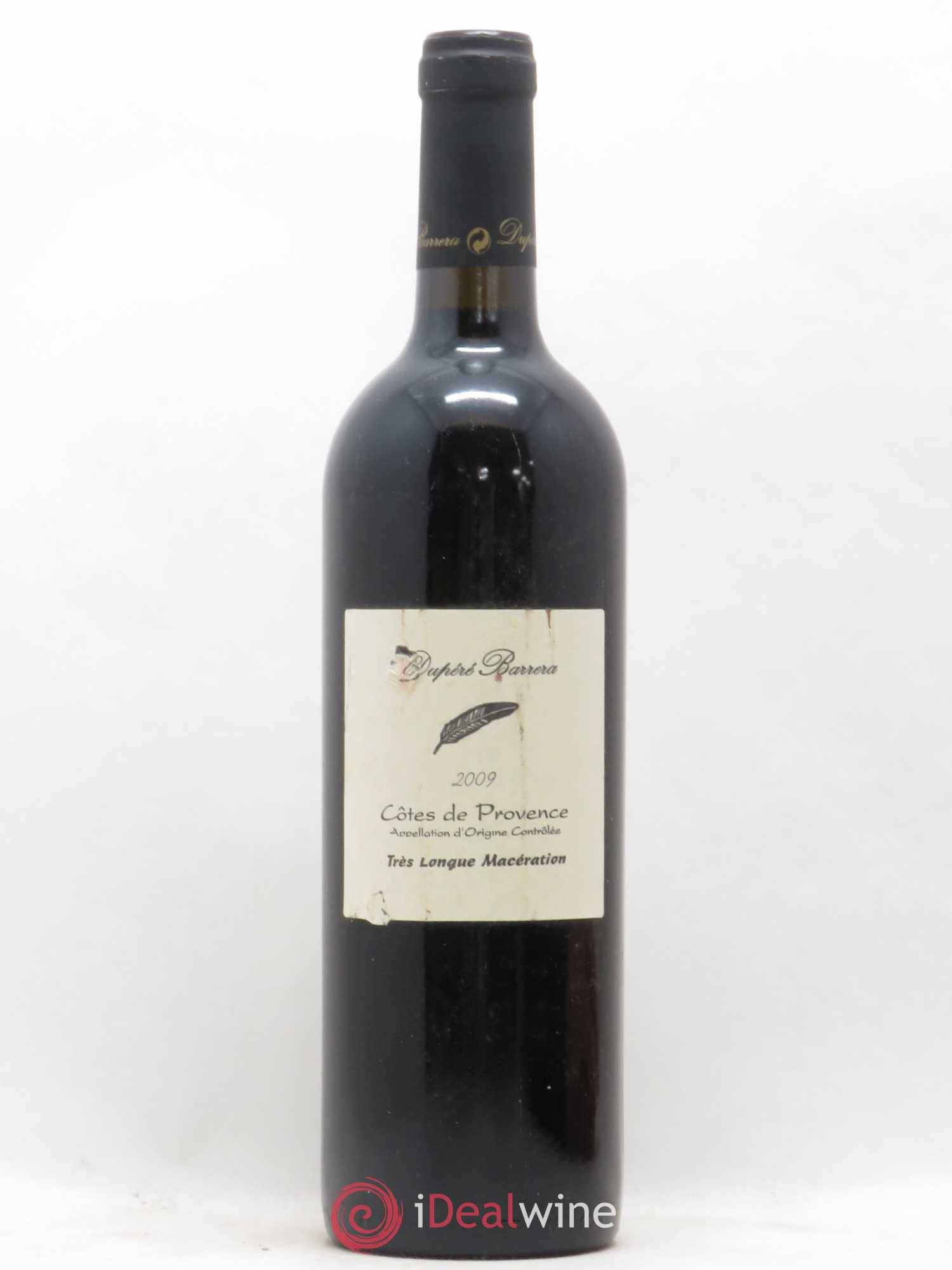 Côtes de Provence TLM (très longue macération) Duperé barrera 2009 - Posten von 1 Flasche - 0