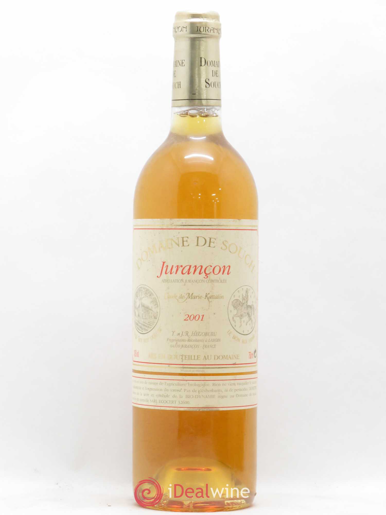Jurançon Marie Kattalyn Souch (Domaine de) 2001 - Lotto di 1 bottiglia - 0