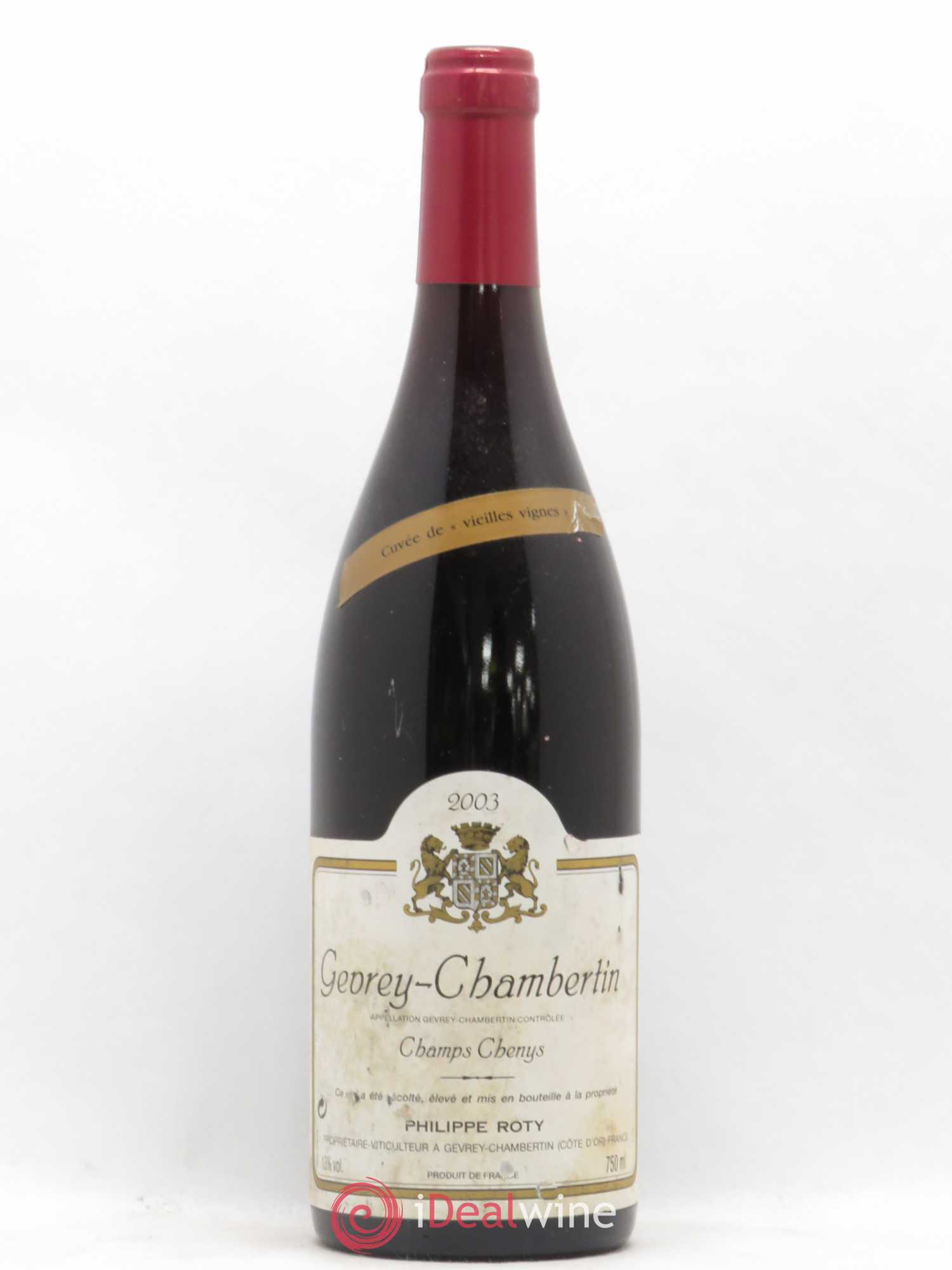 Gevrey-Chambertin Champs Chenys Vieilles Vignes Philippe Roty 2003 - Posten von 1 Flasche - 0