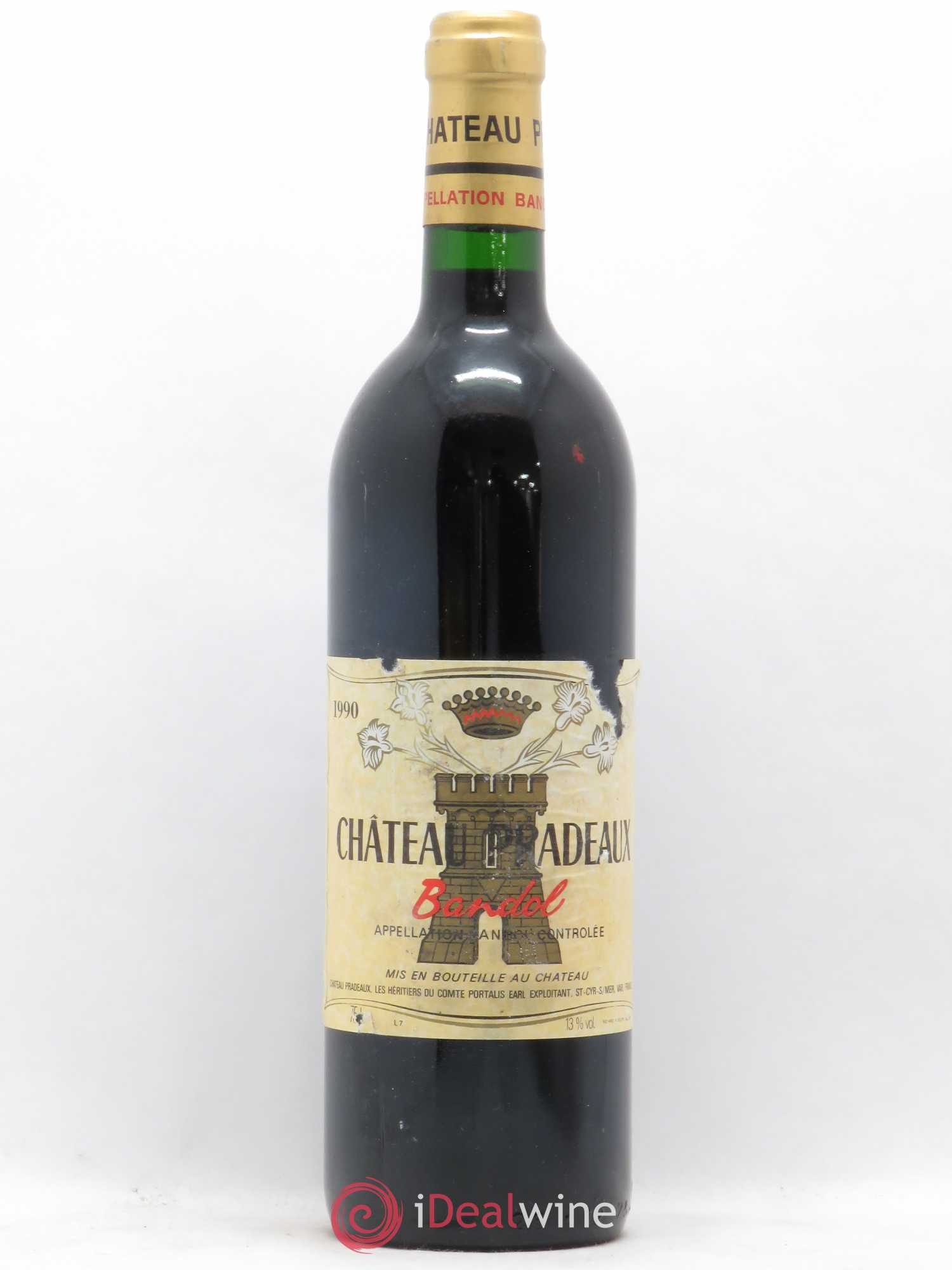 Bandol Château Pradeaux Famille Portalis 1990 - Lot de 1 bouteille - 0