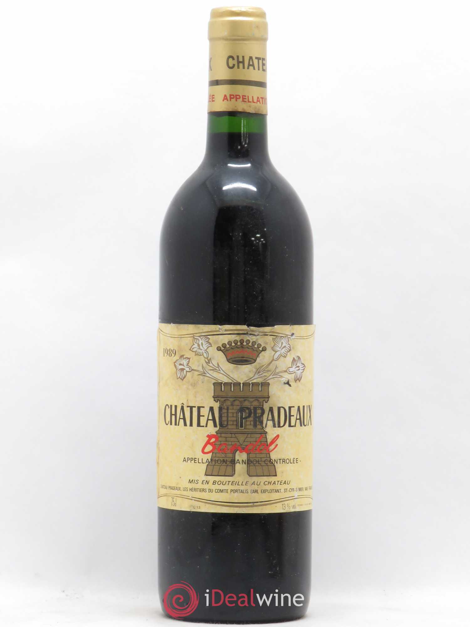 Bandol Château Pradeaux Famille Portalis 1989 - Lot de 1 bouteille - 0