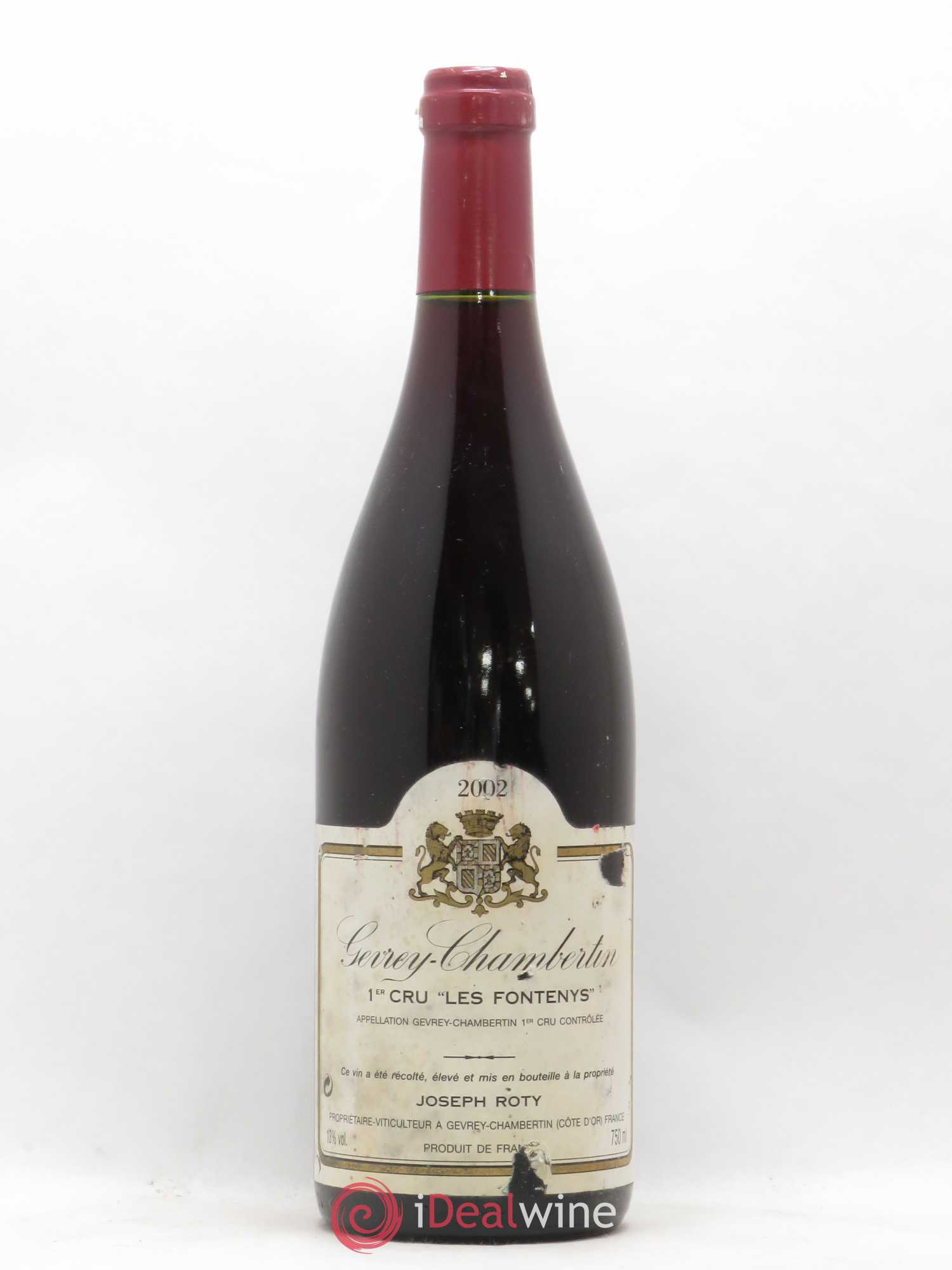 Gevrey-Chambertin 1er Cru Les Fontenys Joseph Roty (Domaine) 2002 - Lot de 1 bouteille - 0