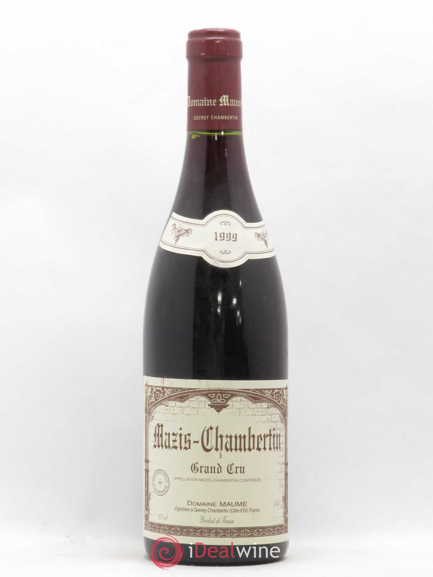 Mazis-Chambertin Grand Cru Maume 1999 - Lot de 1 bouteille - 0