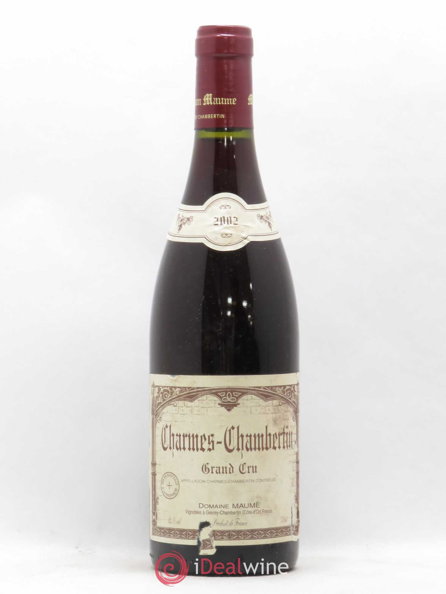 Charmes-Chambertin Grand Cru Maume (Domaine) 2002 - Lot de 1 bouteille - 0