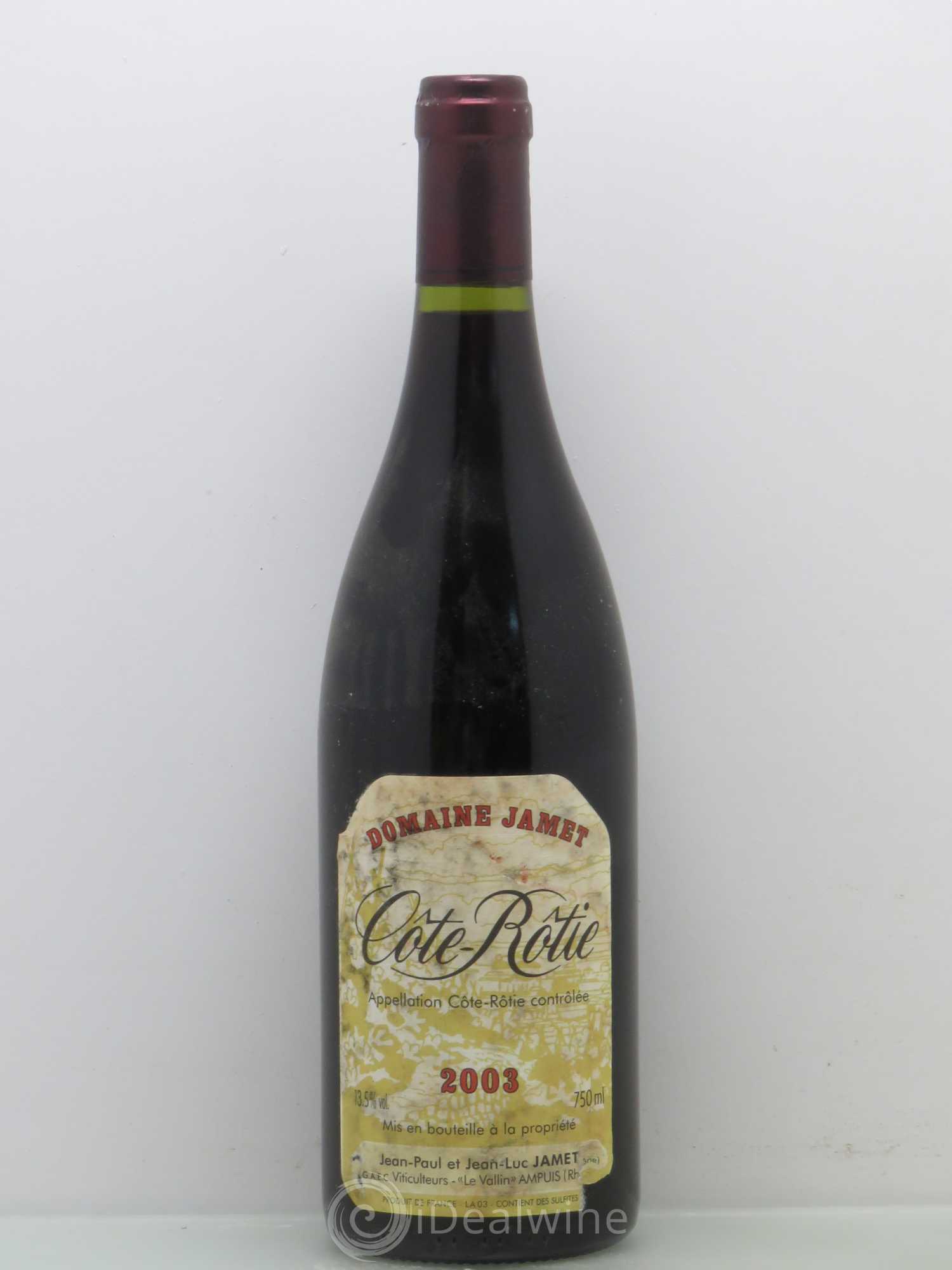 Côte-Rôtie Jamet (Domaine) 2003 - Lot de 1 bouteille - 0