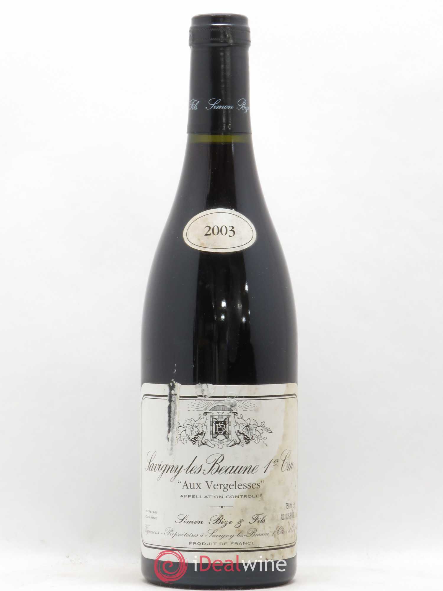 Savigny-lès-Beaune 1er Cru Aux Vergelesses Simon Bize & Fils 2003 - Lot de 1 bouteille - 0