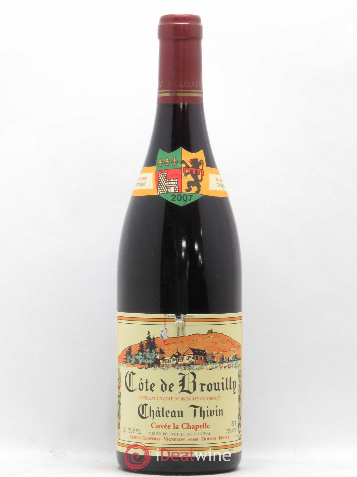 Côte de Brouilly Cuvée La Chapelle Château Thivin 2007 - Lot de 1 bouteille - 0