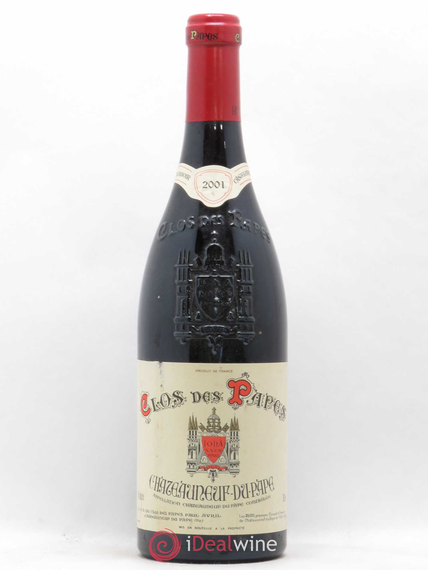 Châteauneuf-du-Pape Clos des Papes - Paul Avril 2001 - Lot de 1 bouteille - 0