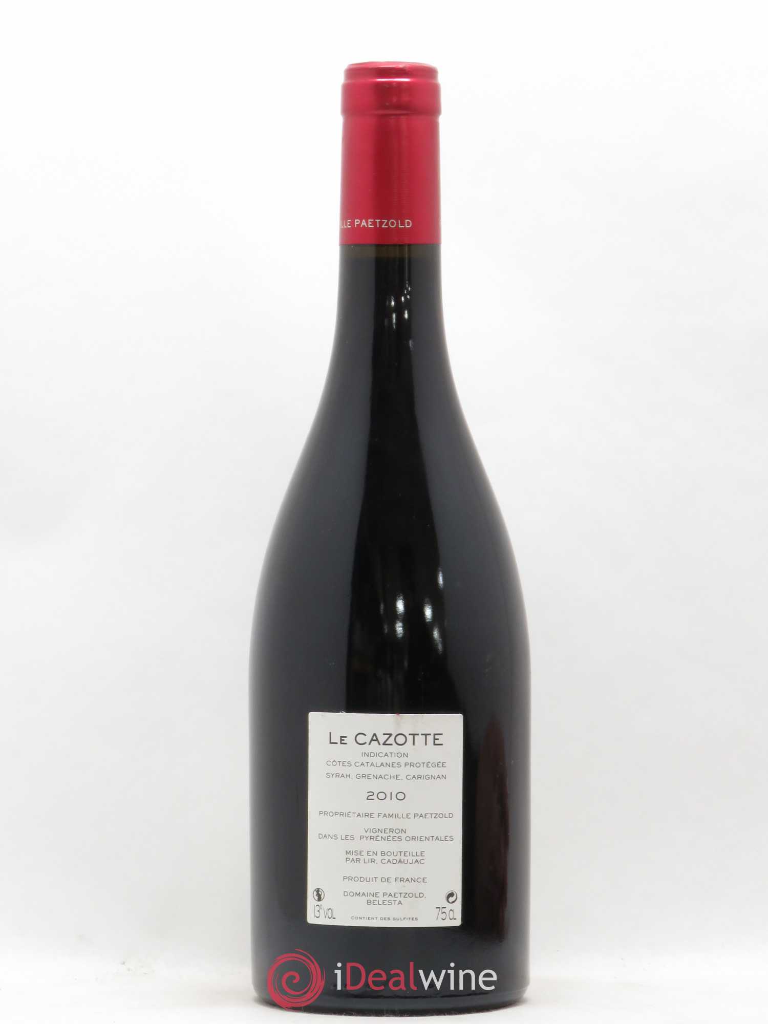 IGP Côtes Catalanes (VDP des Côtes Catalanes) Le Cazotte Domaine Paetzold 2010 - Lot de 1 bouteille - 1