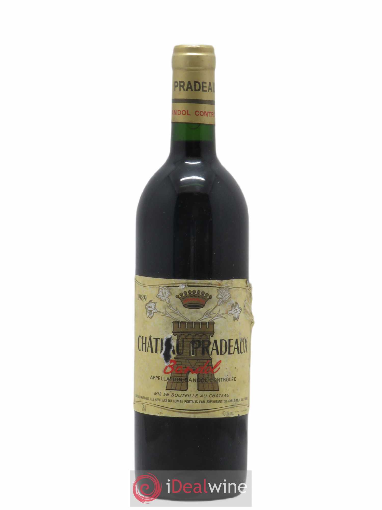 Bandol Château Pradeaux Famille Portalis 1989 - Lot de 1 bouteille - 0