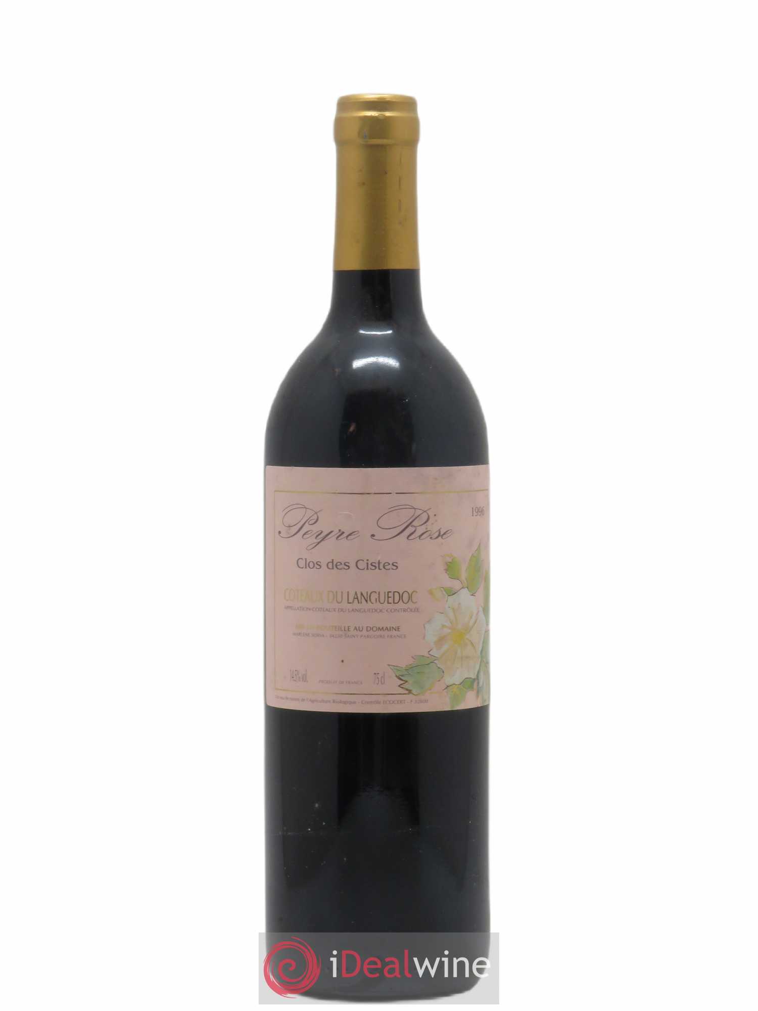 Vin de France (anciennement Coteaux du Languedoc) Domaine Peyre Rose Les Cistes Marlène Soria 1996 - Lot de 1 bouteille - 0