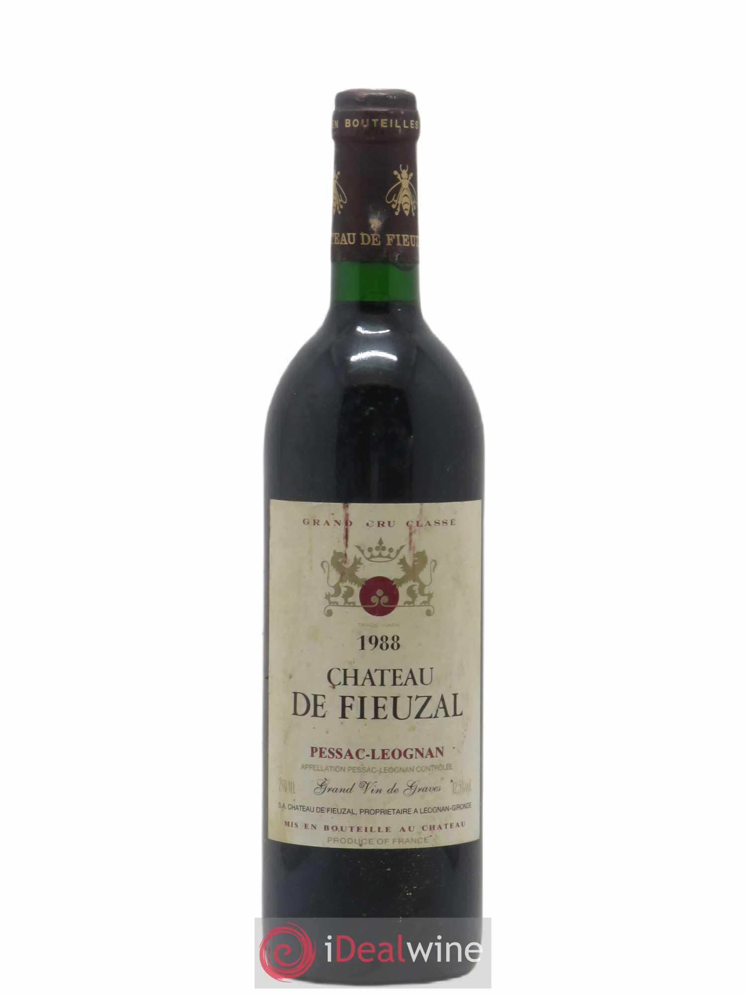 Château de Fieuzal Cru Classé de Graves 1988 - Lot de 1 bouteille - 0