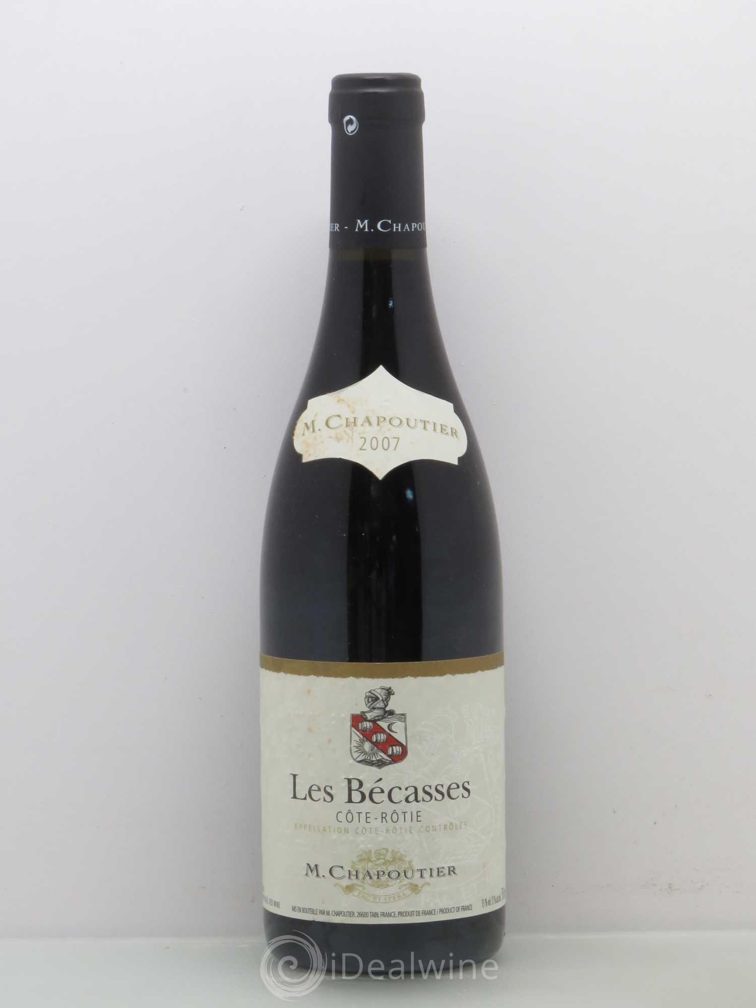 Côte-Rôtie Les Bécasses Chapoutier 2007 - Lot de 1 bouteille - 0