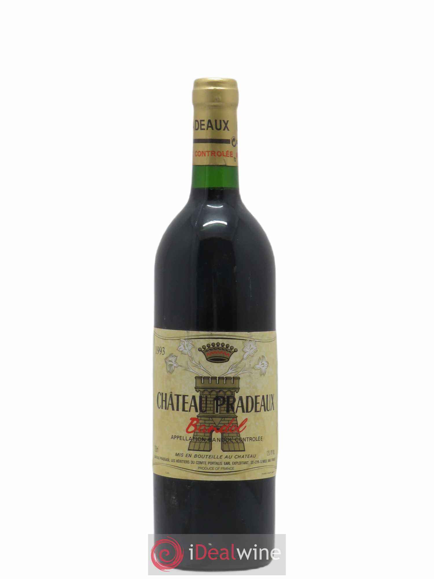 Bandol Château Pradeaux Famille Portalis 1993 - Lot de 1 bouteille - 0