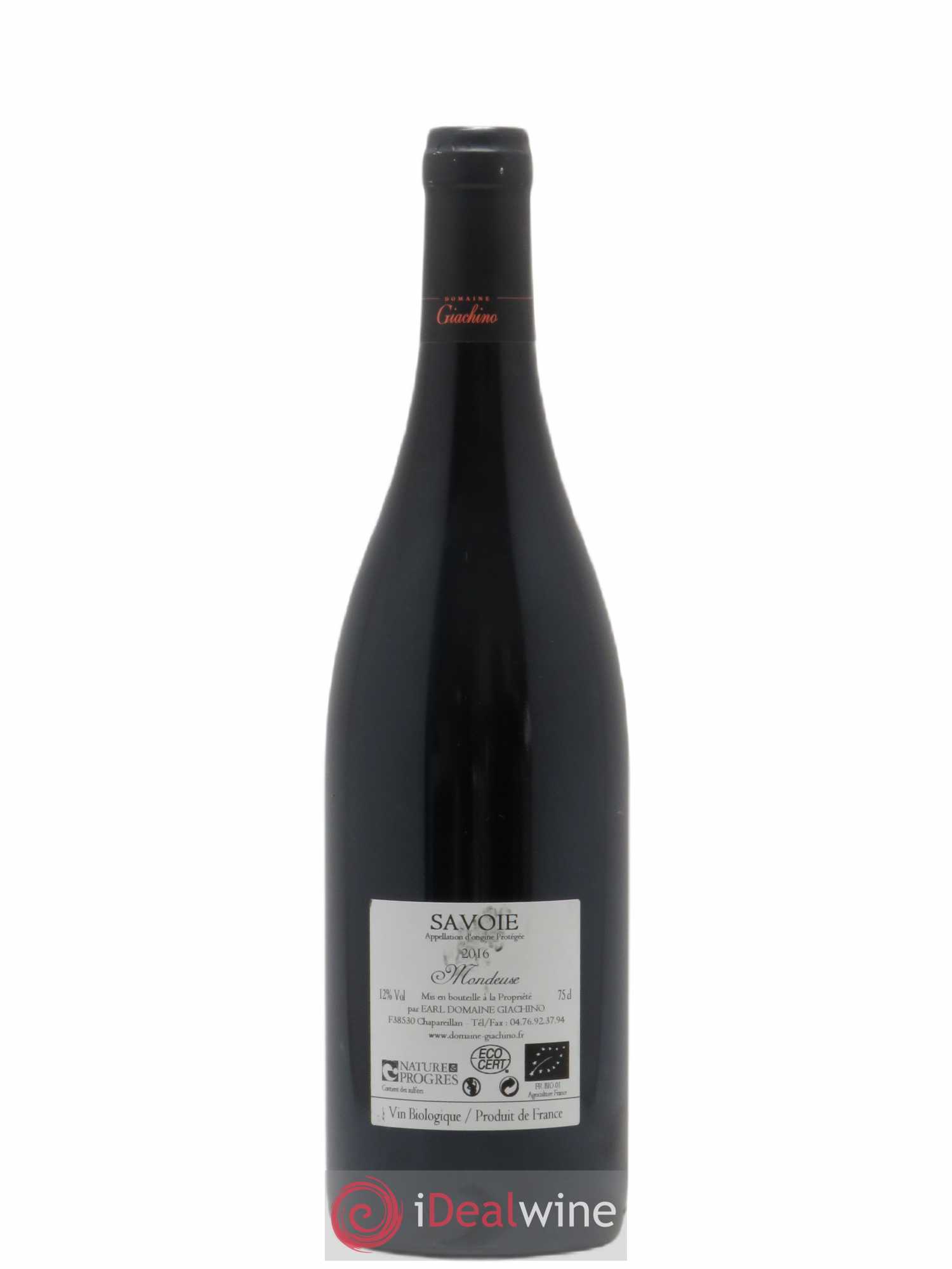 Vin de Savoie Mondeuse Giachino 2016 - Lot de 1 bouteille - 1