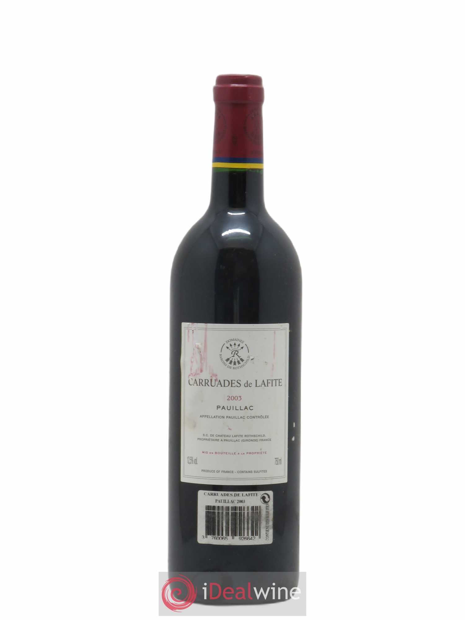 Carruades de Lafite Rothschild Second Vin 2003 - Lot de 1 bouteille - 1