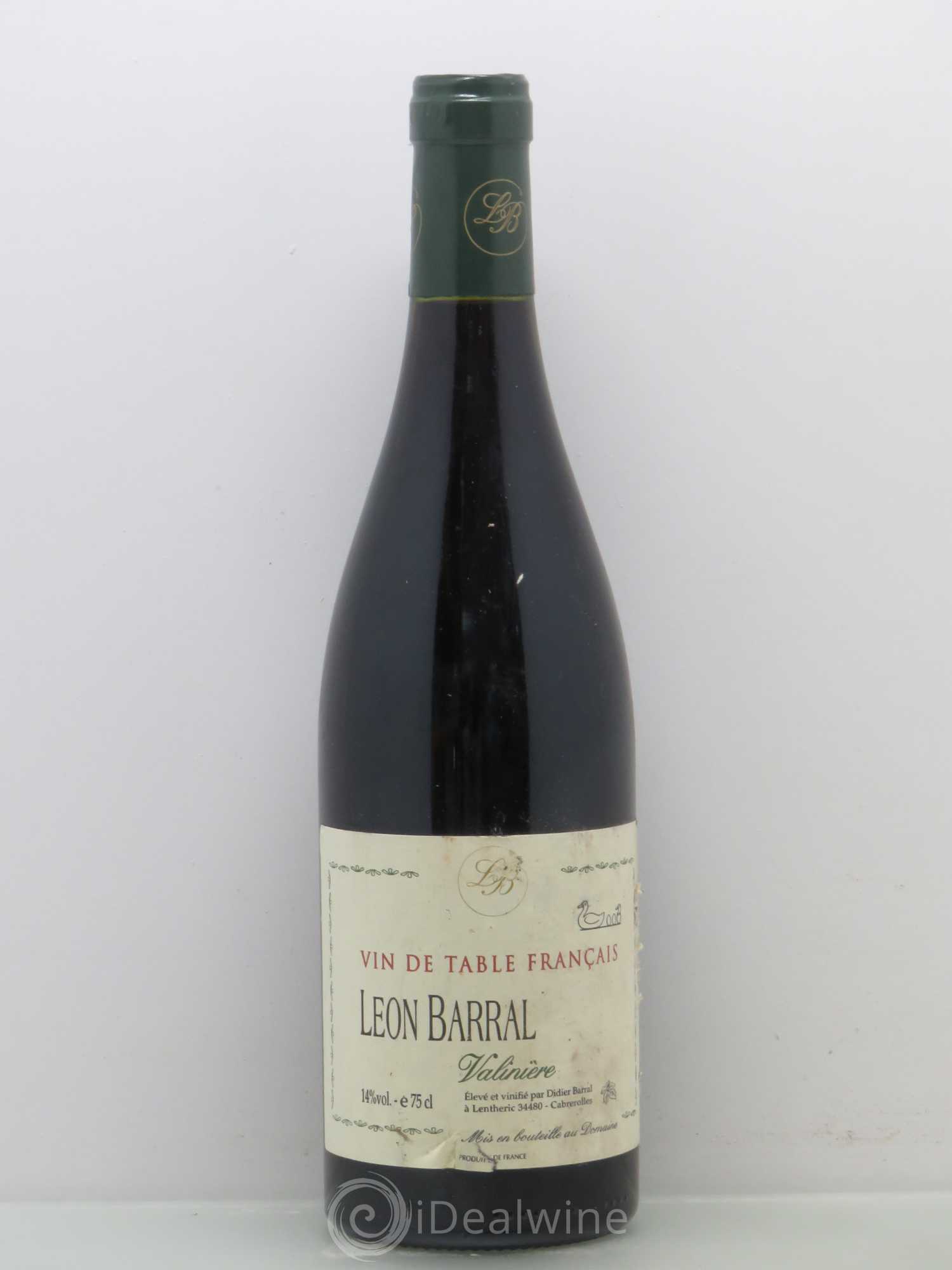 Faugères Valinière Domaine Léon Barral 2001 - Lot de 1 bouteille - 0