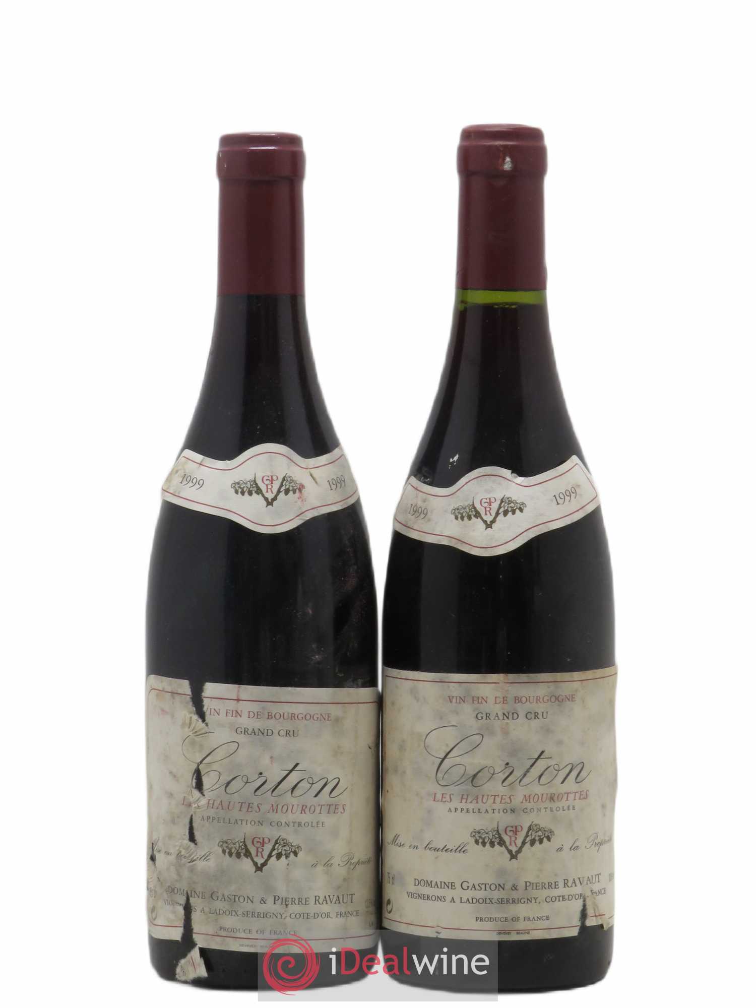 Corton Grand Cru Les Hautes Mourottes G. Ravaut 1999 - Posten von 2 Flaschen - 0