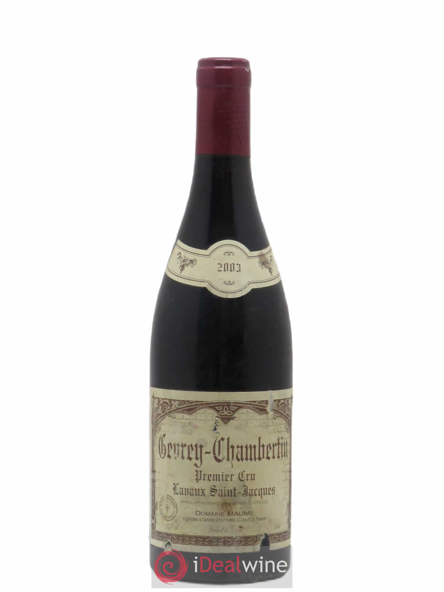 Gevrey-Chambertin 1er Cru Lavaux Saint Jacques Maume (Domaine) 2003 - Lot de 1 bouteille - 0