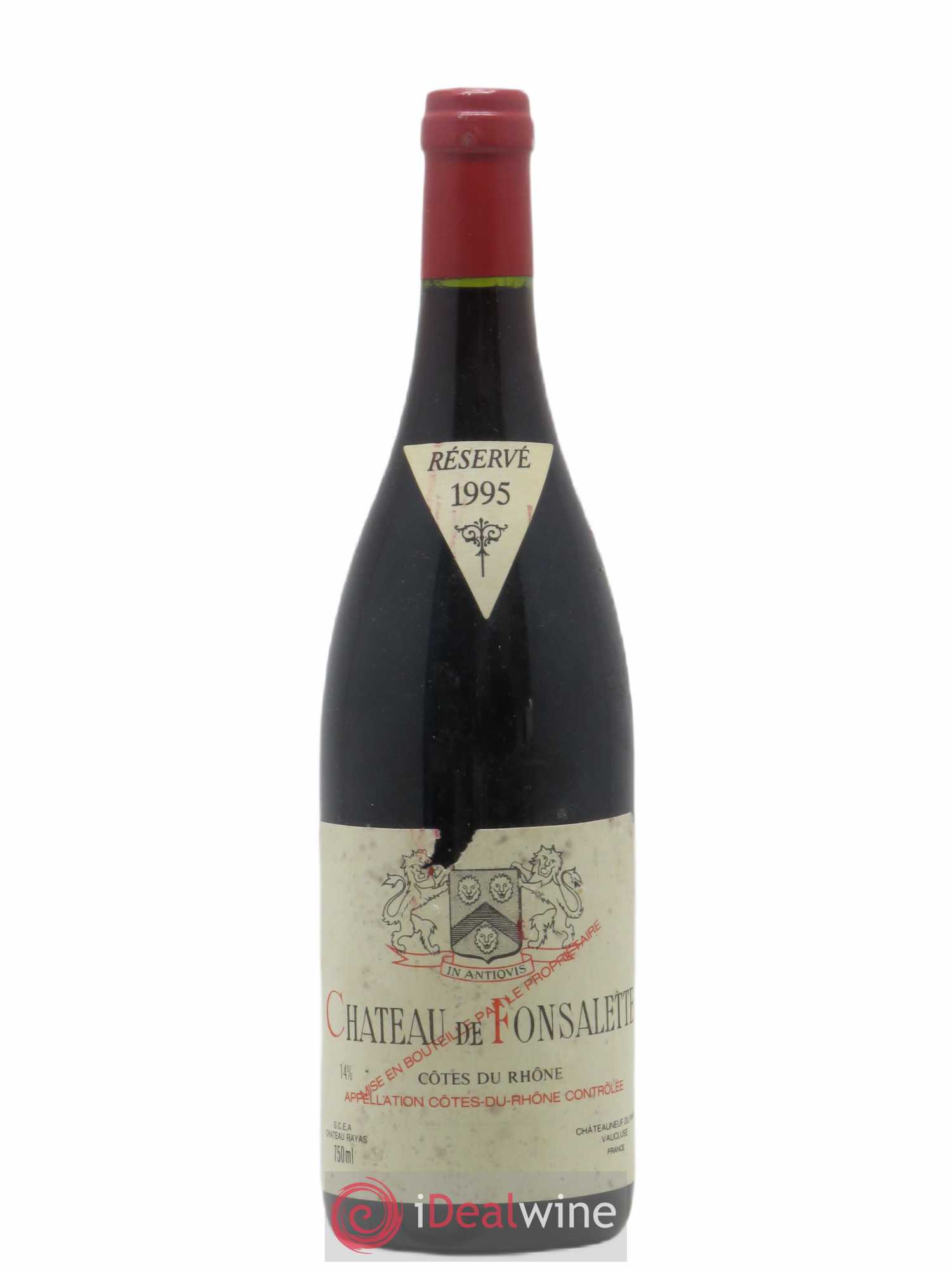 Côtes-du-Rhône Château de Fonsalette Emmanuel Reynaud 1995 - Lot de 1 bouteille - 0